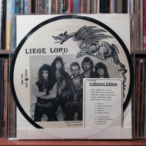Liege Lord- Freedom's Rise - US PICTURE DISC 1987 Iron Works, EX/EX