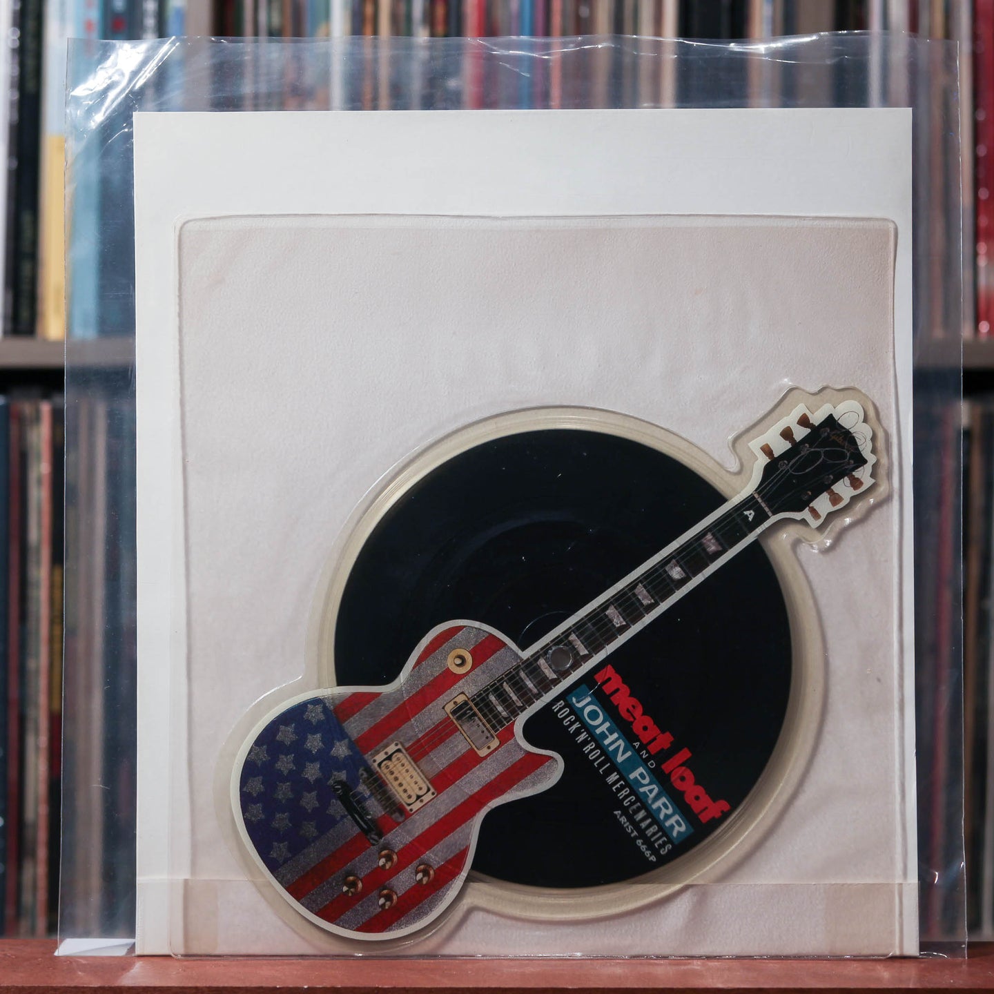 Meat Loaf and John Parr - Rock'n'Roll Mercenaries - UK SHAPED PICTURE DISC 1986 Arista, VG+/VG+