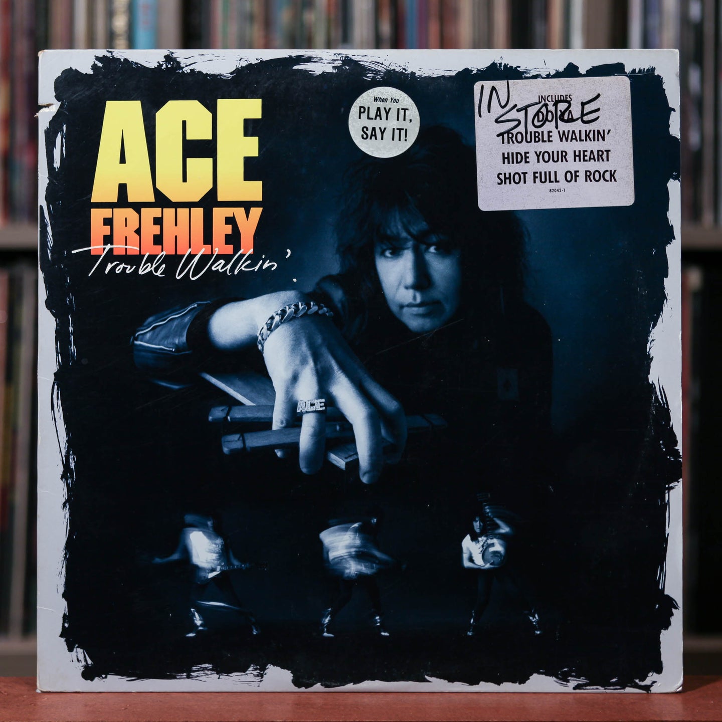 Ace Frehley - Trouble Walkin' - Promo - 1989 Megaforce, VG+/VG