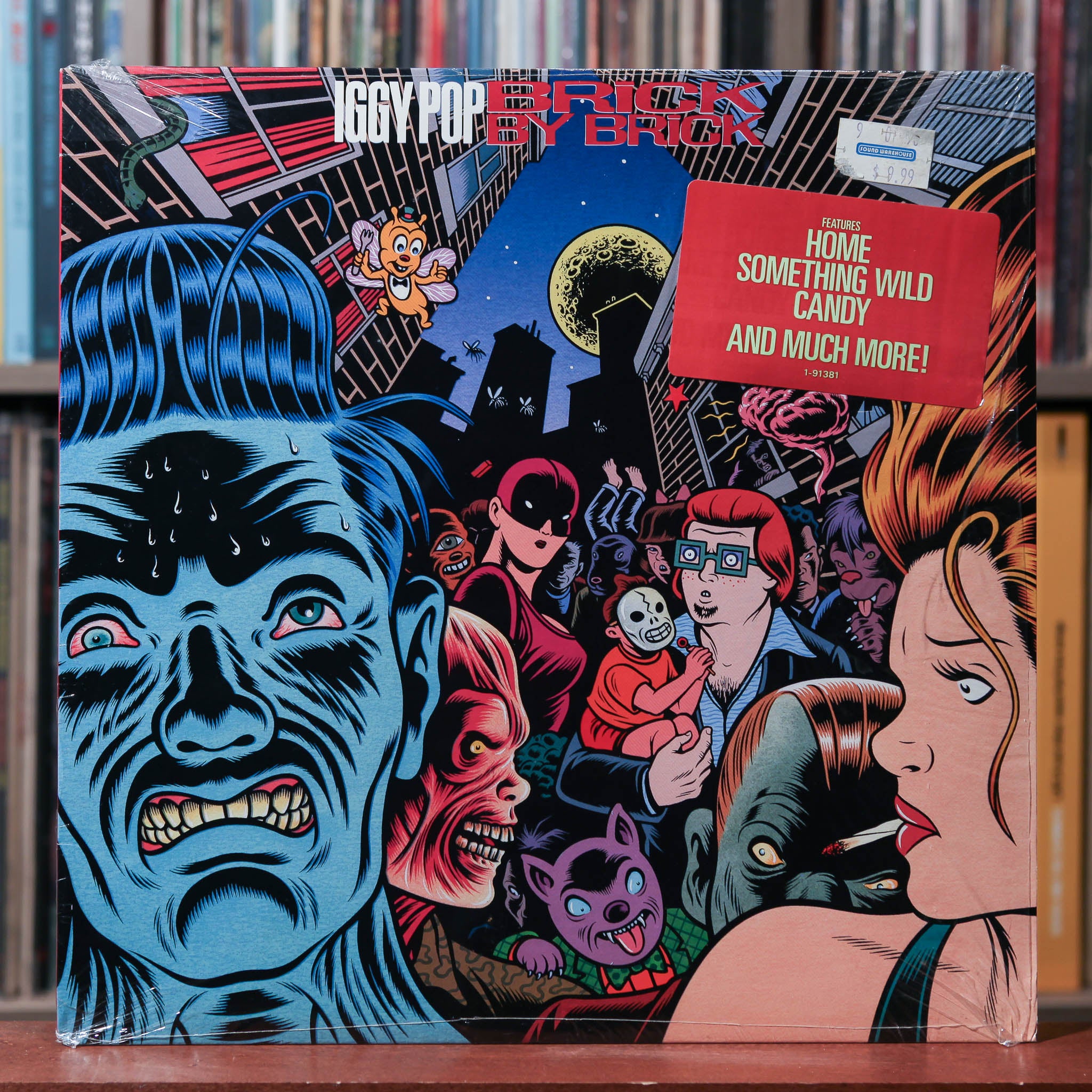 Iggy Pop - Brick By Brick - IN SHRINK W/ HYPE 1990 Virgin, VG+/VG+