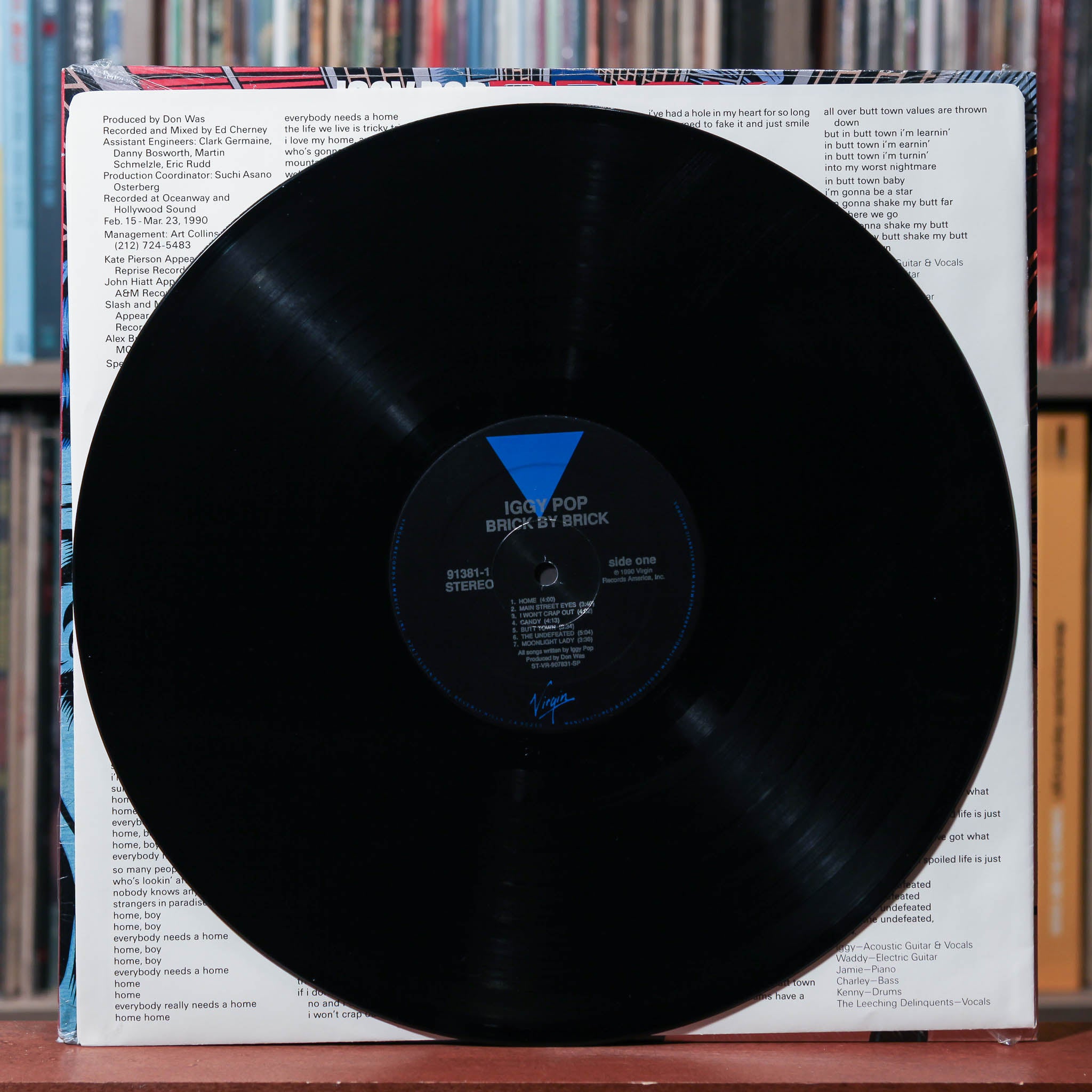 Iggy Pop - Brick By Brick - IN SHRINK W/ HYPE 1990 Virgin, VG+/VG+
