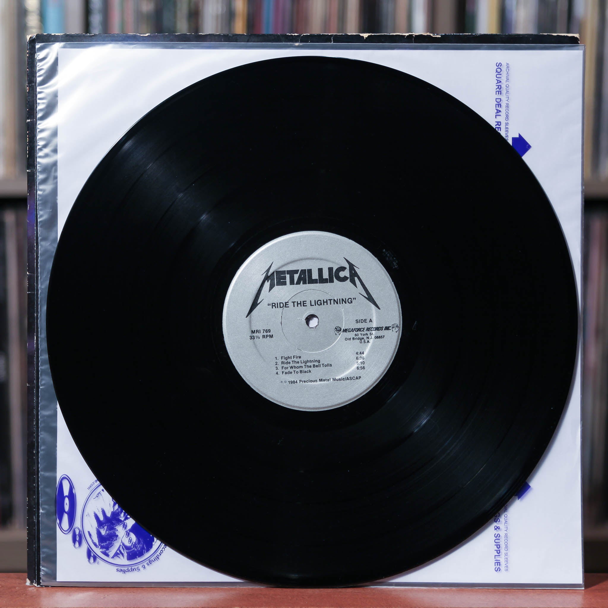 Metallica Ride The Lightning RARE 1984 Megaforce, VG/VG+