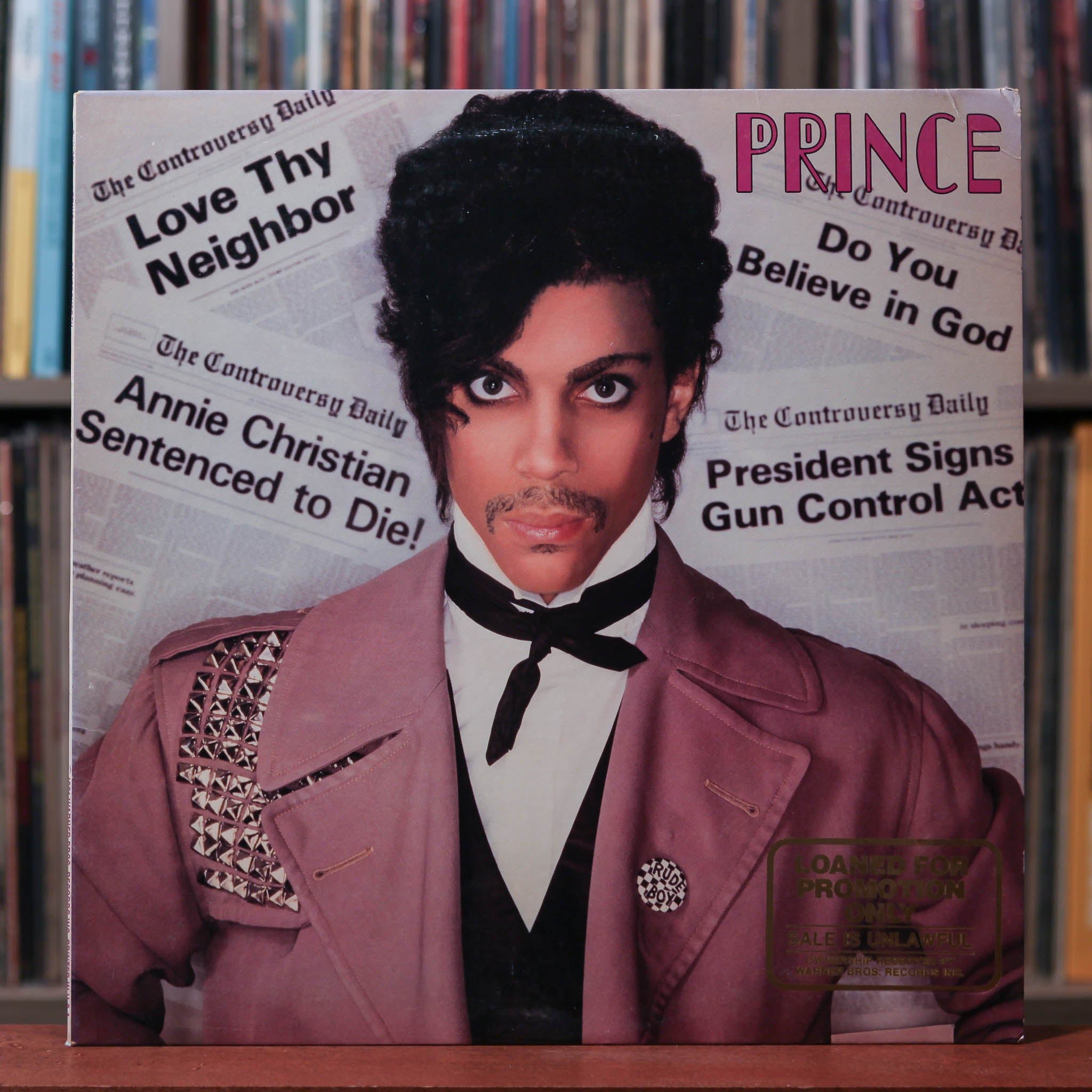 Prince Controversy PROMO 資料付き　希少ポスター付き Prince - Controversy - US PROMO W/ POSTER INSERT 1981 Warner Bros. Rec