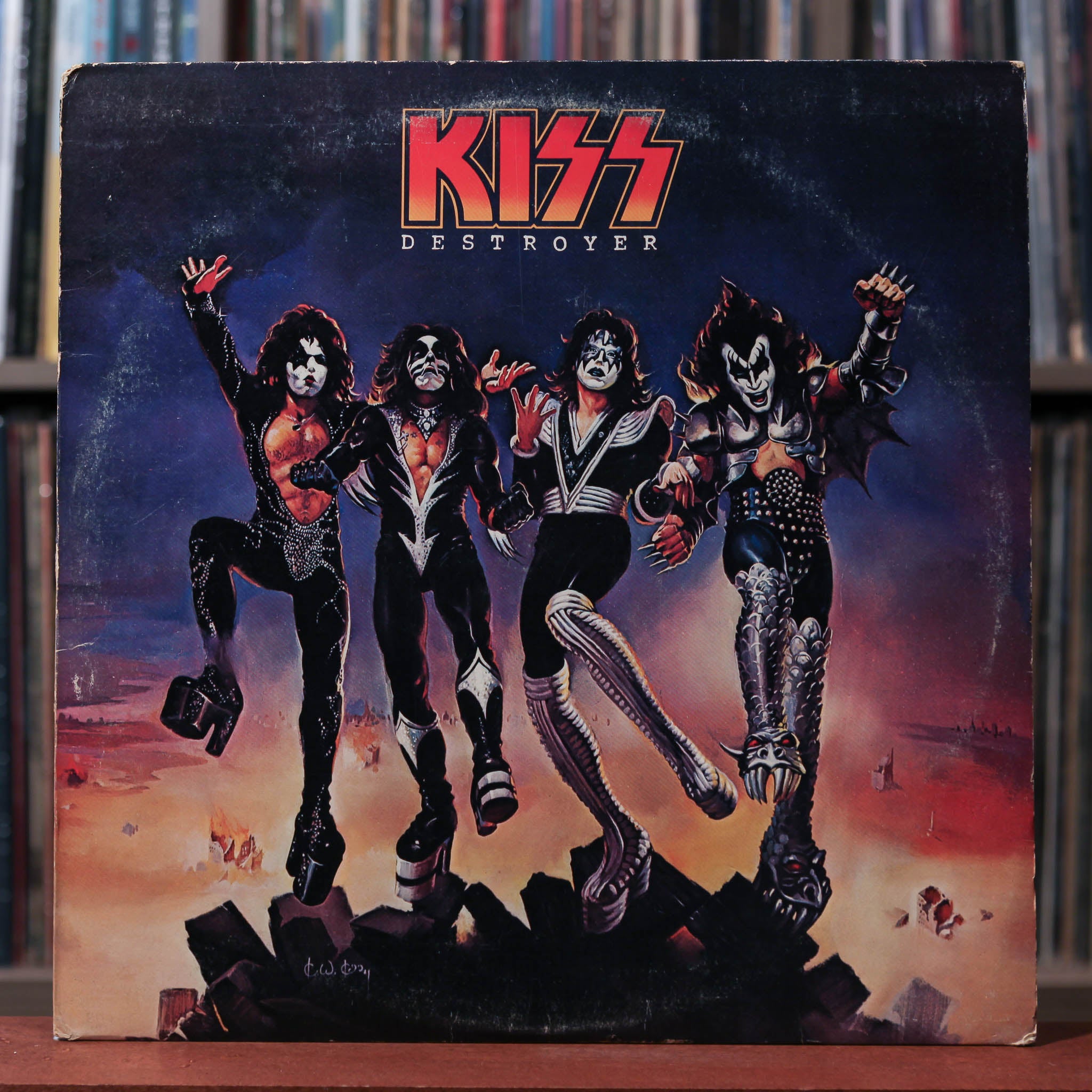 Kiss - Destroyer - MISPRINT BLUE LABEL 1976 Casablanca, VG/VG