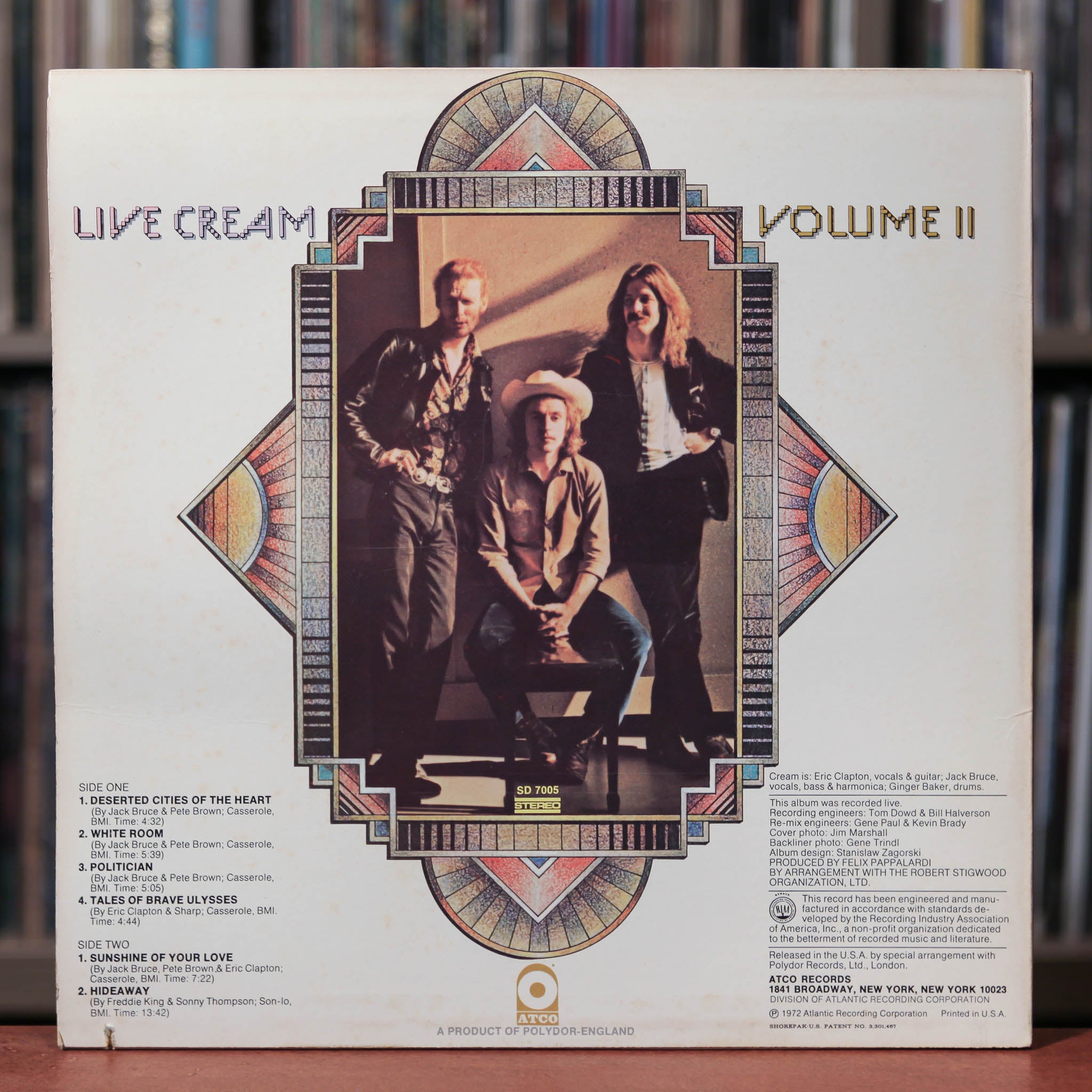 Cream - Live Cream Volume II - 1972 ATCO, VG+/VG+