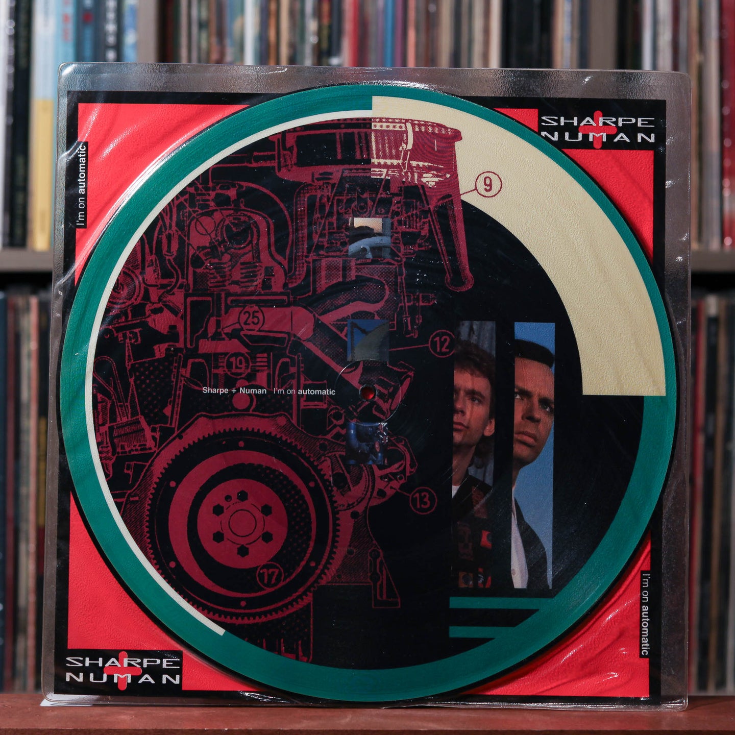 Sharpe + Numan - I'm On Automatic - UK PICTURE DISC 1986 Polydor, VG+/VG+