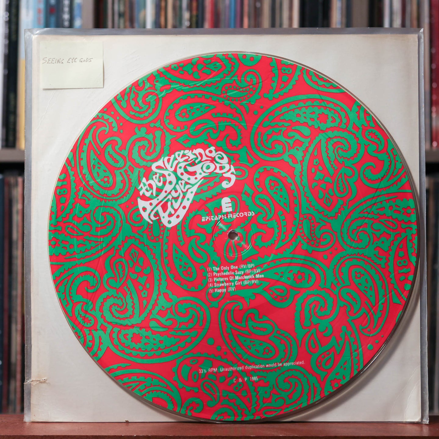 The Seeing Eye Gods  - The Seeing Eye Gods - PICTURE DISC 1985 	Epitaph , EX/NM