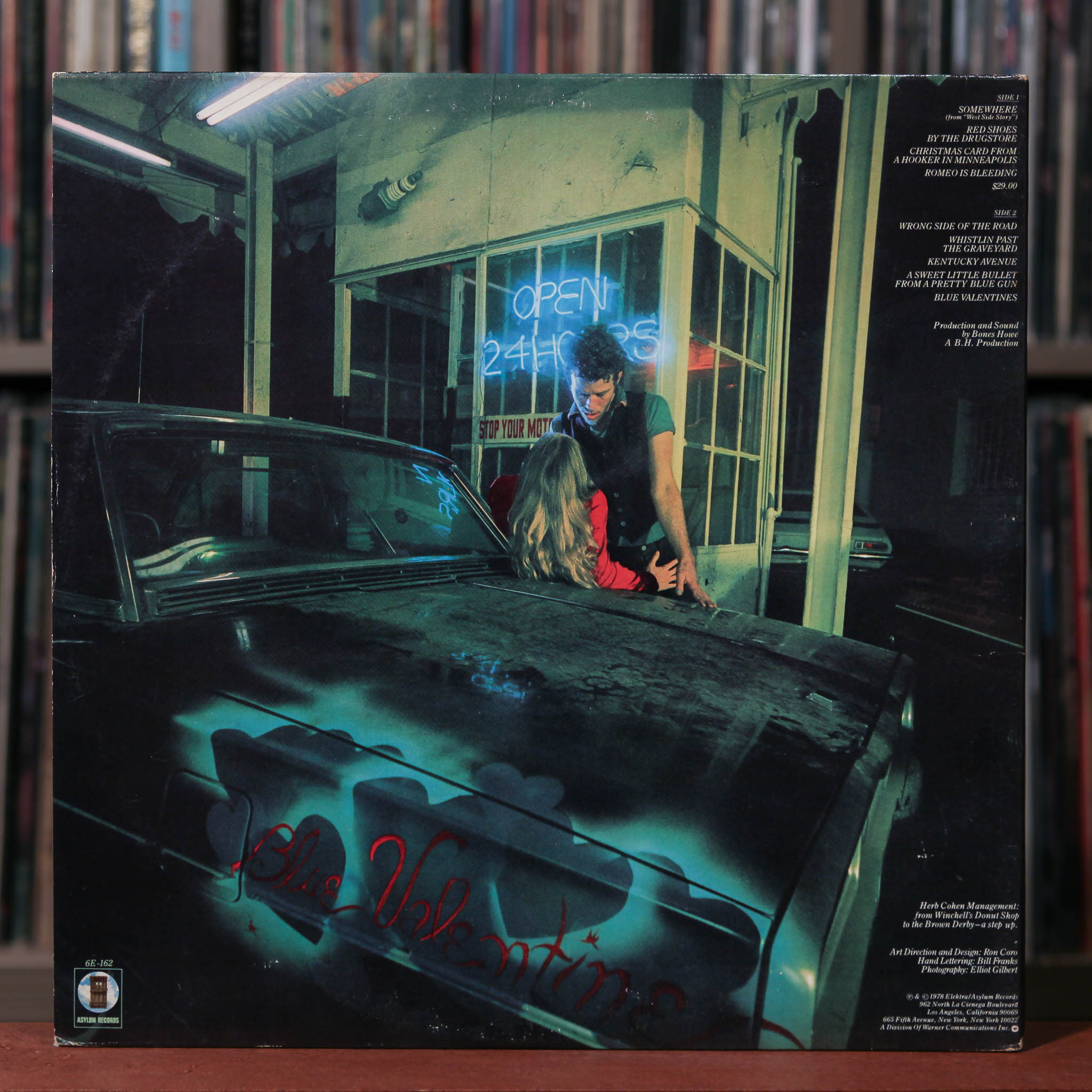 Tom Waits - Blue Valentine - 1978 Asylum Records, VG+/VG+