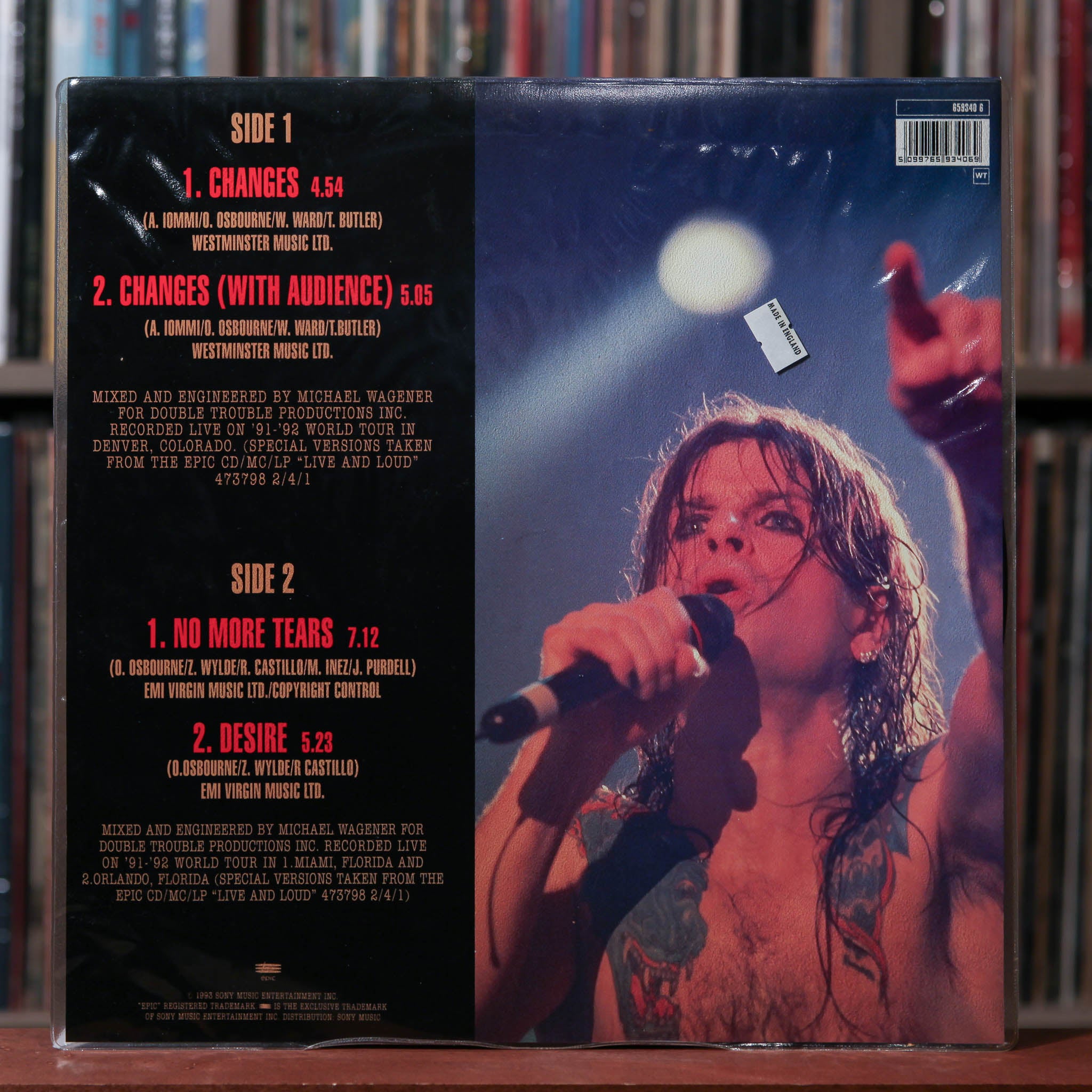 訳あってお買い得！30～80％OFF Ozzy Osbourne - Changes - UK PICTURE DISC 1993 Epic, VG+/VG+ 洋楽