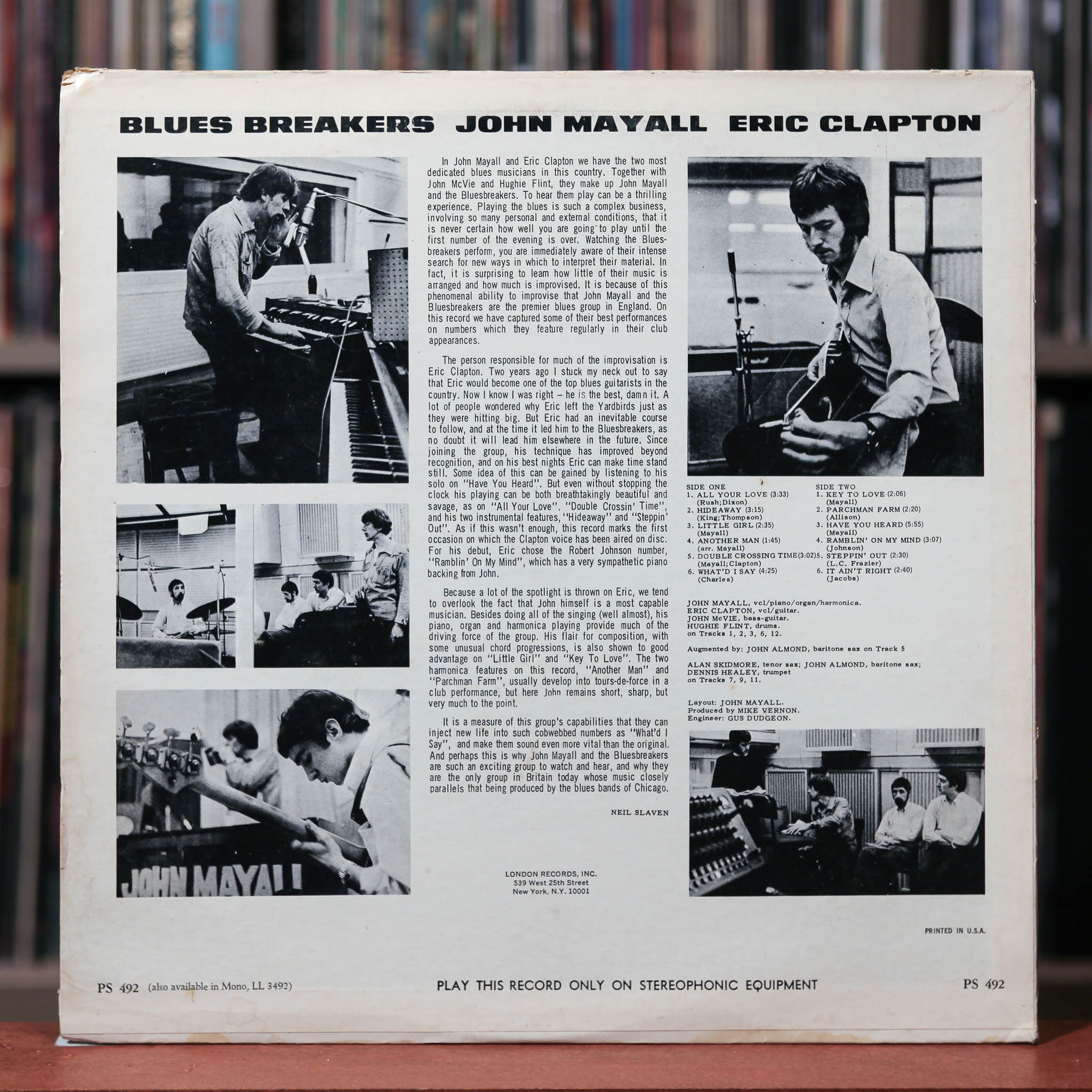 John Mayall with Eric Clapton - Blues Breaker - 1966 London, VG/VG