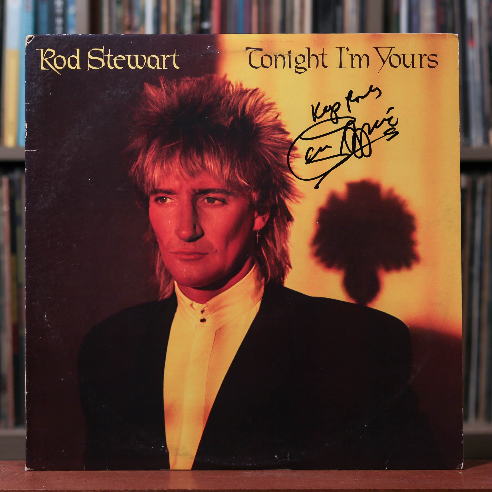  Stewart /  Stewart レコード Rod Stewart - Tonight I'm Yours - SIGNED BY CARMINE APPICE 1981 Warner