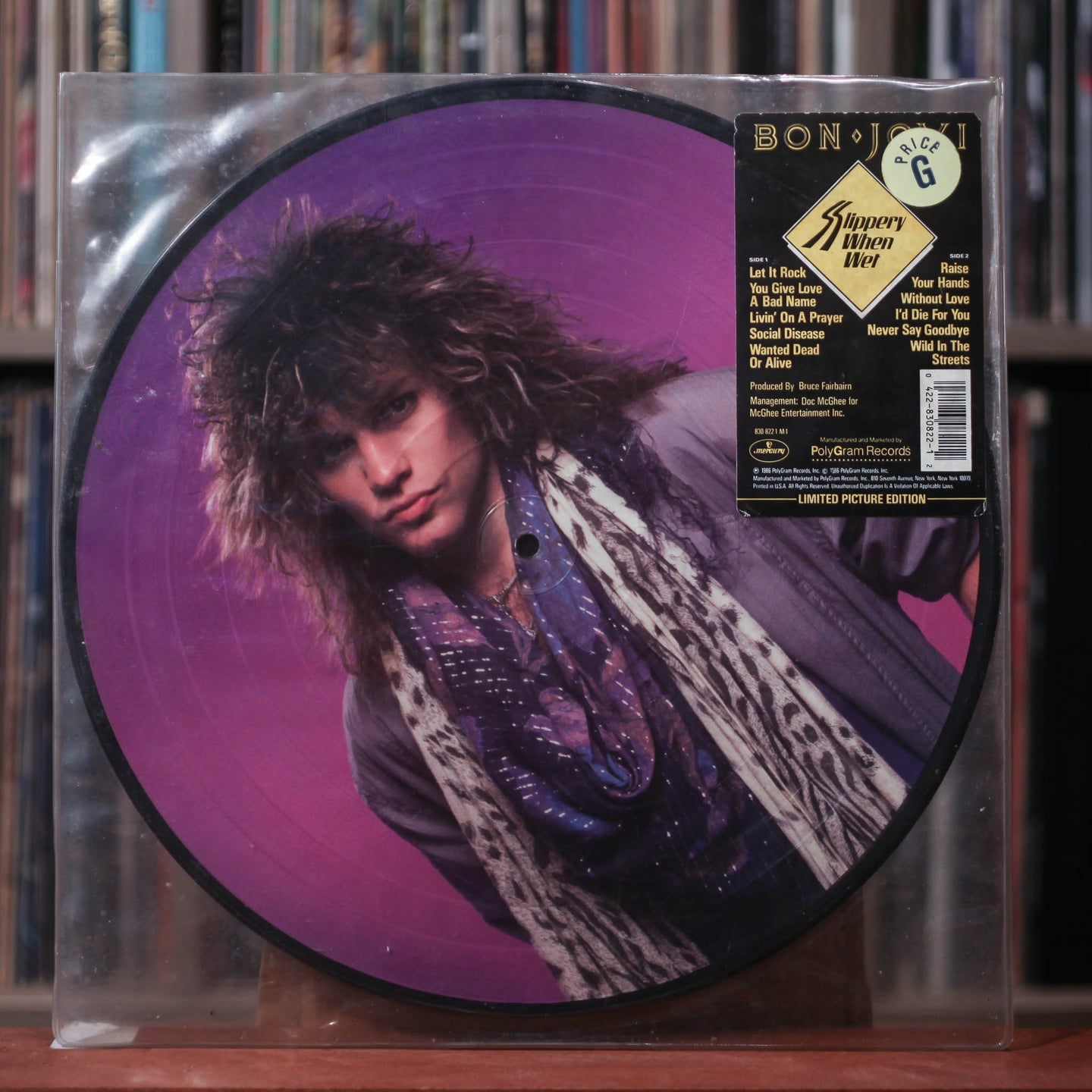 Bon Jovi - Slippery When Wet - Limited Edition Picture Disc - 1986 Mercury