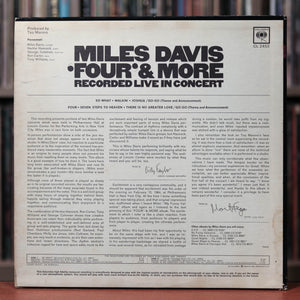 Miles Davis - 'Four' & More (Recorded Live In Concert) - 1966 Columbia, VG+/VG