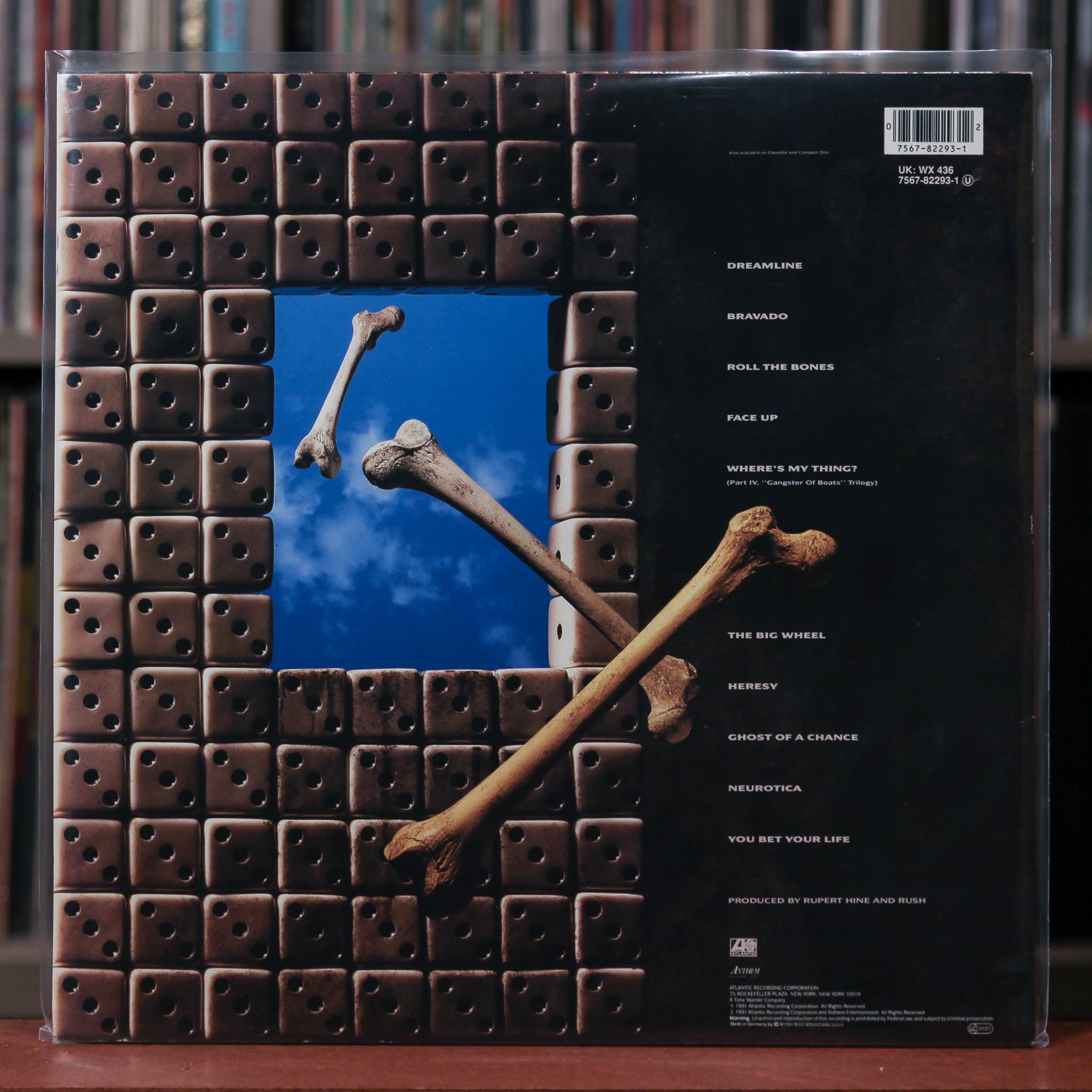 Rush - Roll The Bones - 1991 Atlantic, VG+/EX