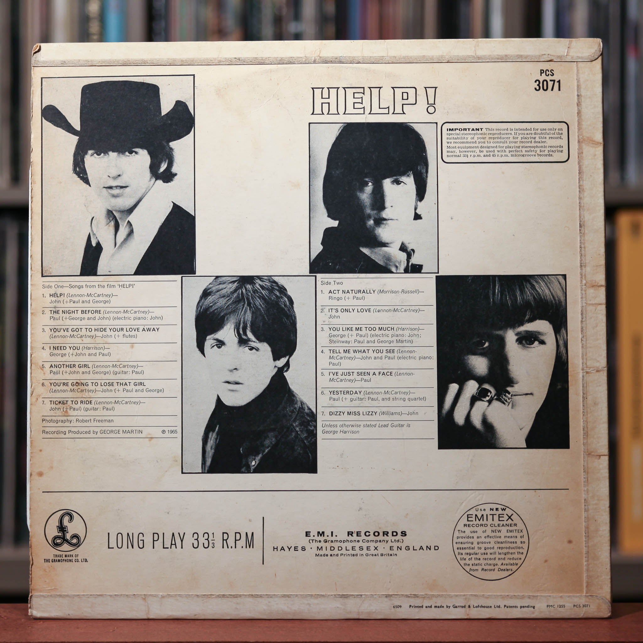 beatles help! (VERY RARE!!!!!! 送料込） The Beatles - Help! - RARE Jamaica Import - 1965 Parlophone