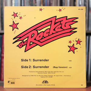 The Rockets - Surrender - 12" Single - South African Import - 1984 MFM, VG/VG+
