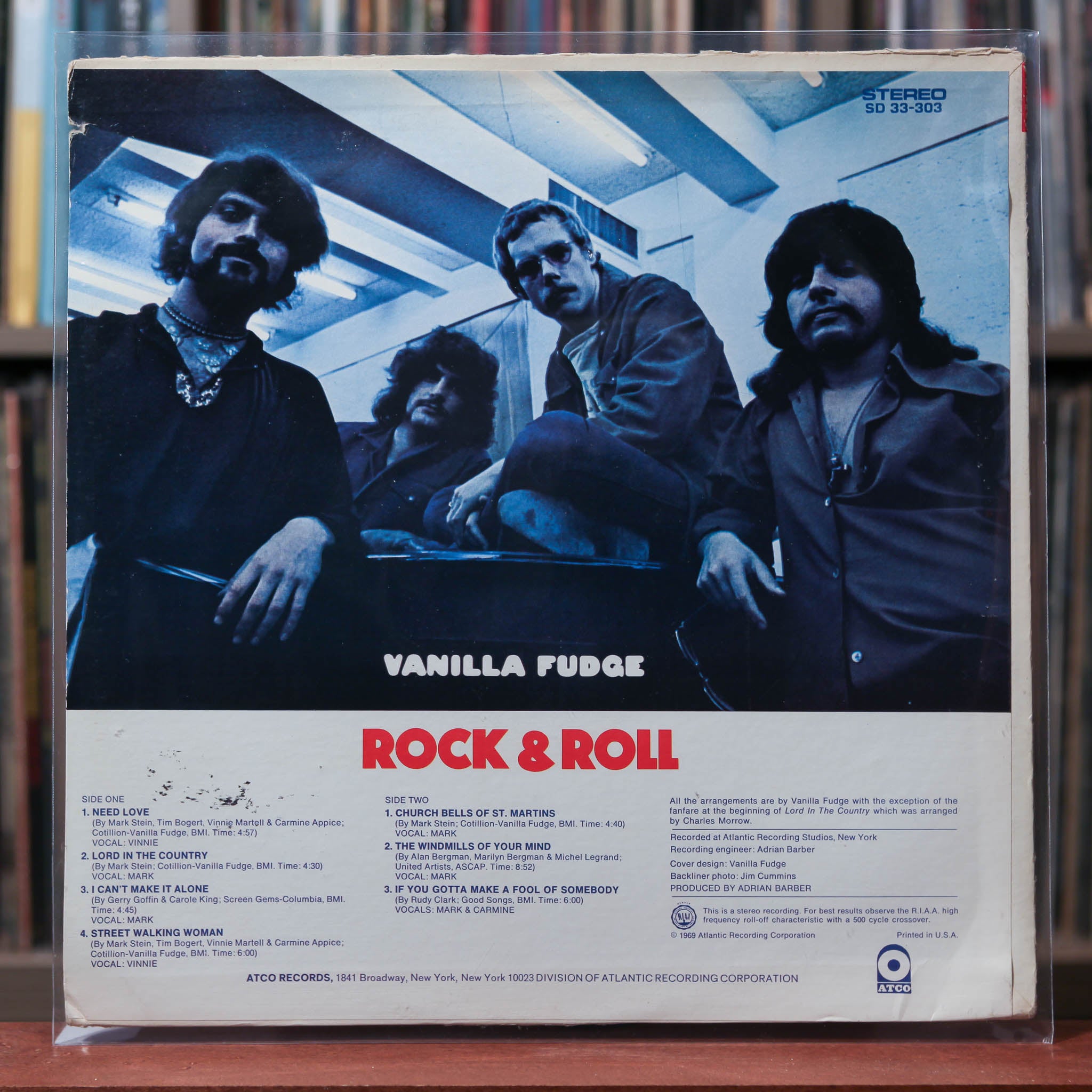 VANILLA FUDGE ROCK & ROLL LPレコード Vanilla Fudge - Rock & Roll - SIGNED BY ALL 1969 ATCO