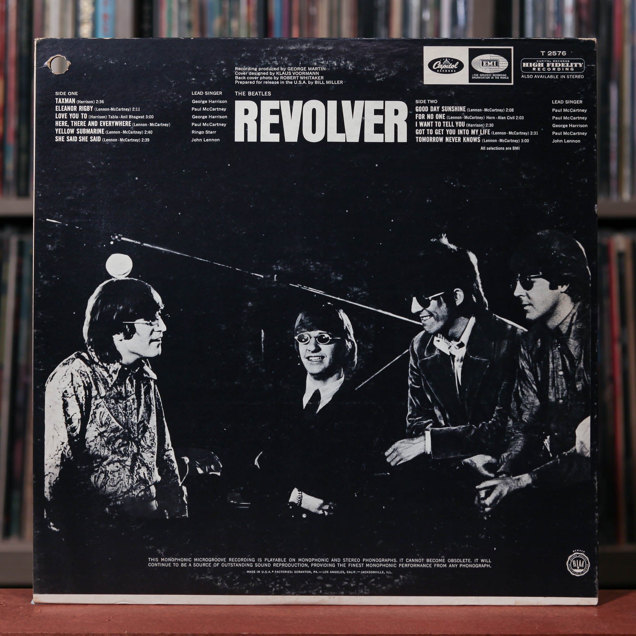 The Beatles - Revolver - 1st MONO Press, Promo Punch - 1966 Capitol Re