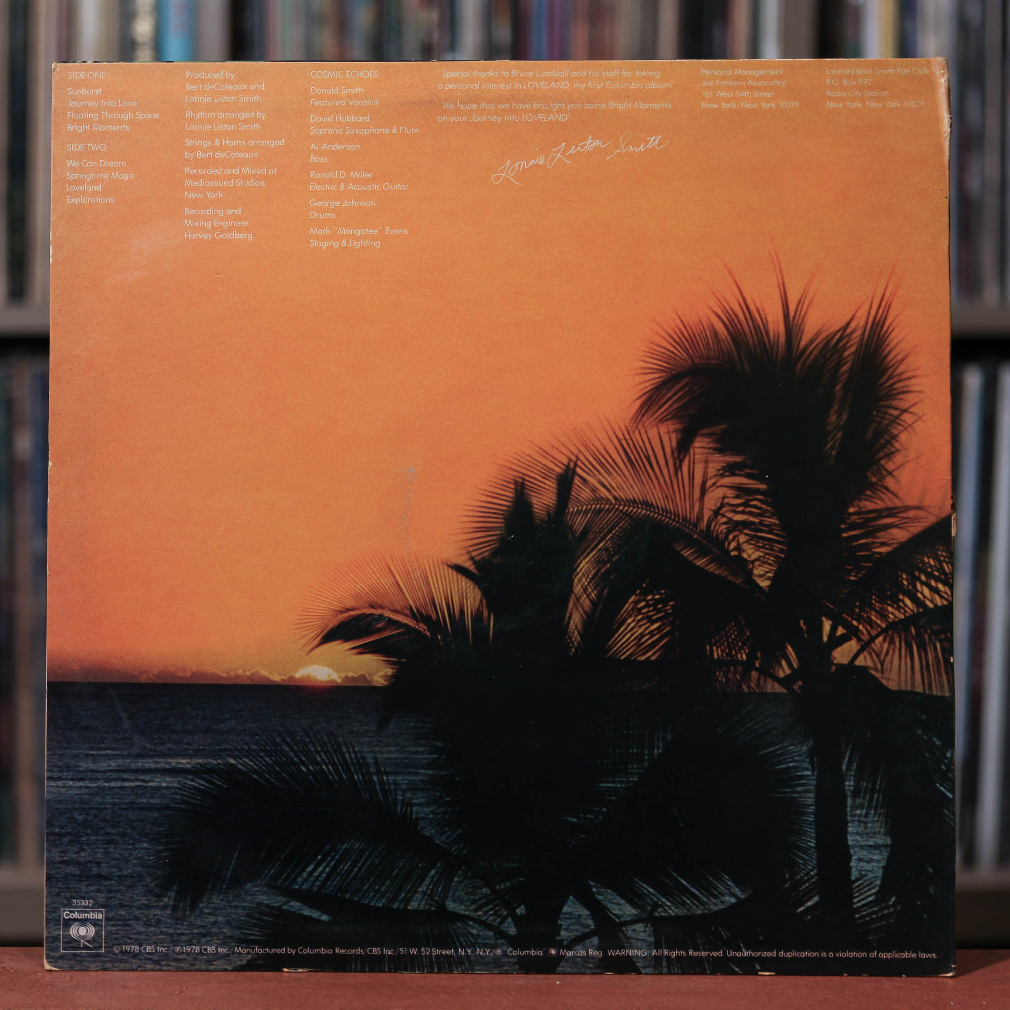 Lonnie Liston Smith - Loveland - 1978 Columbia, VG+/VG+
