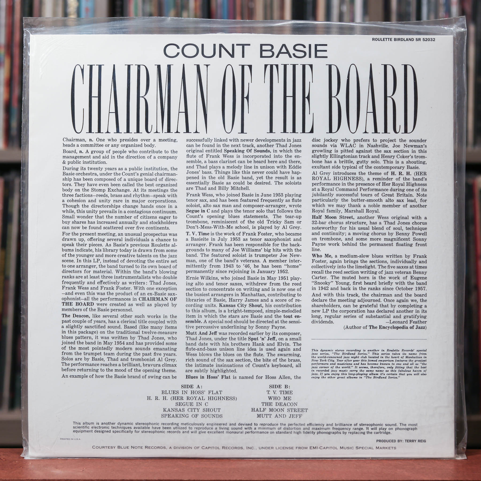 Count Basie - Chairman Of The Board - QUIEX - 1980's Classic Records,