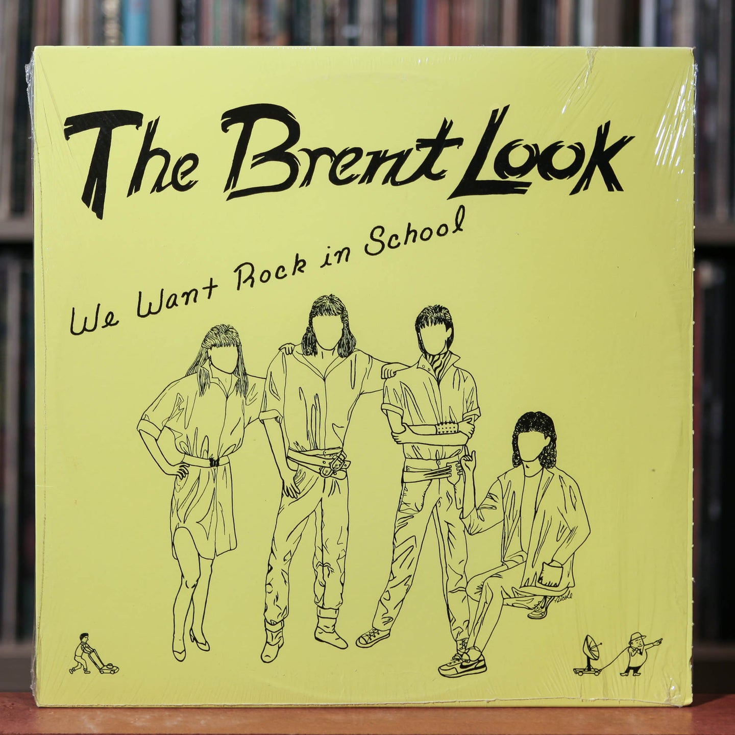 The Brent Look - We Want Rock In School - 1986 Hide-A-Way Records, EX/EX w/Shrink