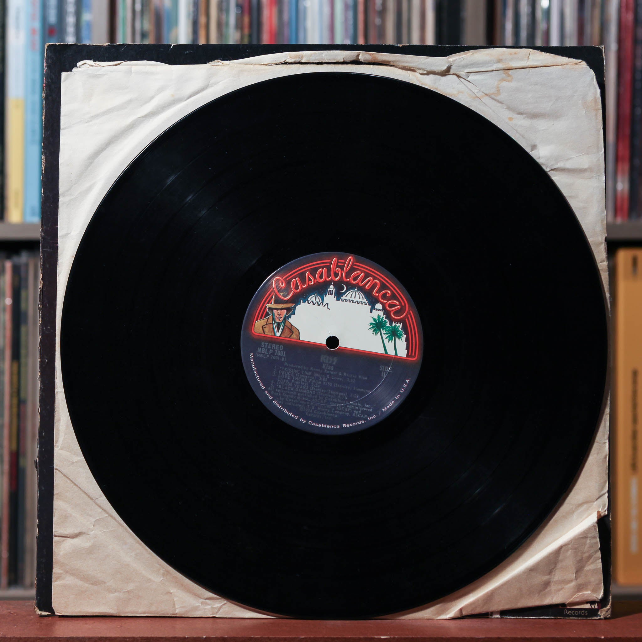 KISS レコード　ビンテージ Kiss - Kiss - BLUE LABEL 1974 Casablanca, VG/VG