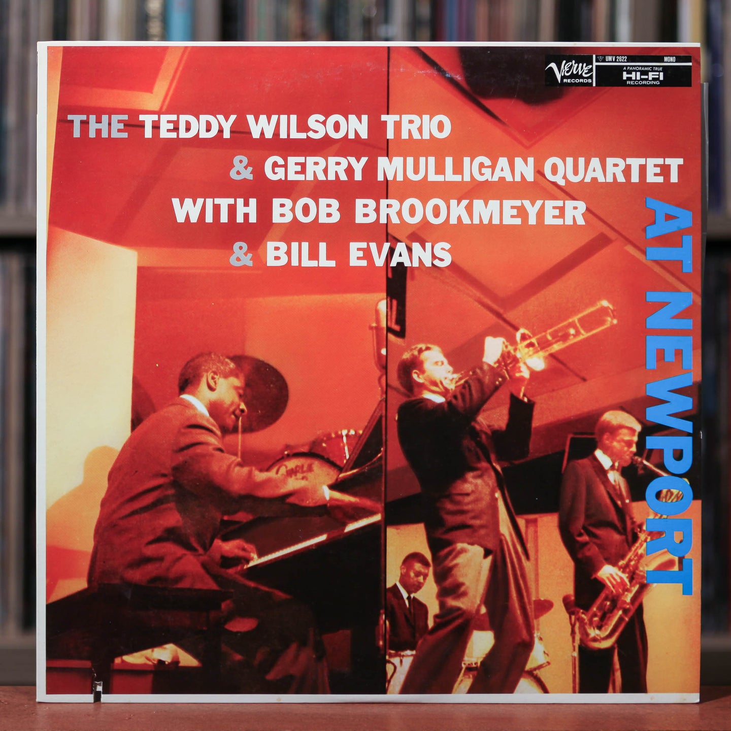 The Teddy Wilson Trio & Gerry Mulligan Quartet With Bob Brookmeyer & Bill Evans - At Newport - Japanese Import - 1982 Verve, EX/EX