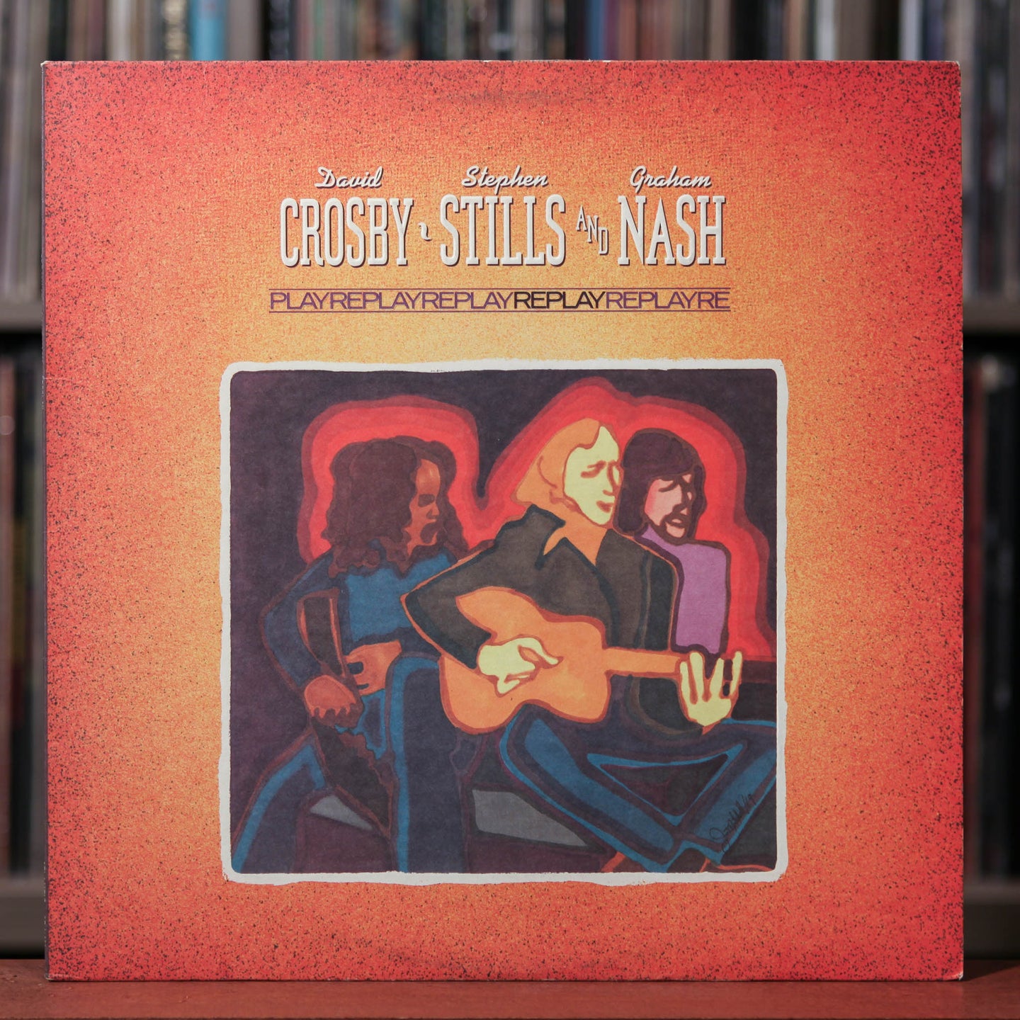 Crosby Stills Nash and Young - Replay - 1980 Atlantic, EX/VG