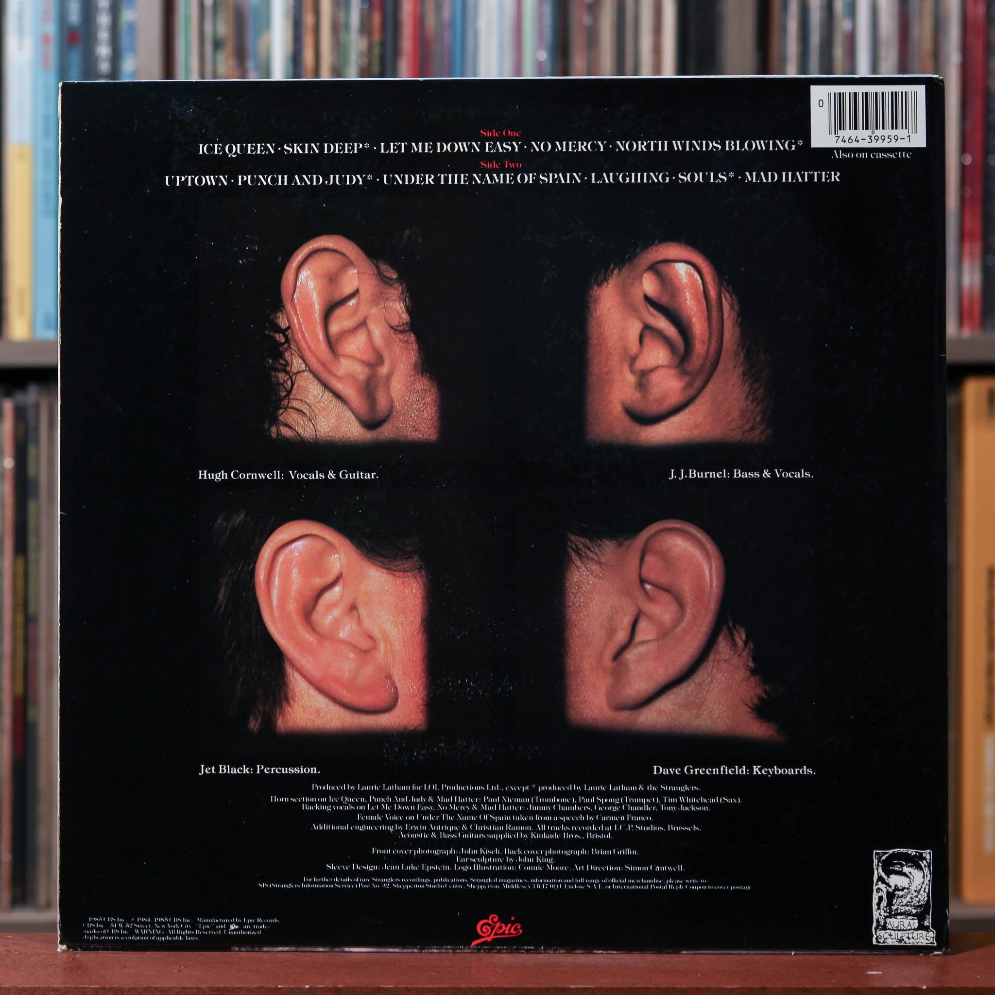 The Stranglers - Aural Sculpture - 1985 Epic, VG+/VG+