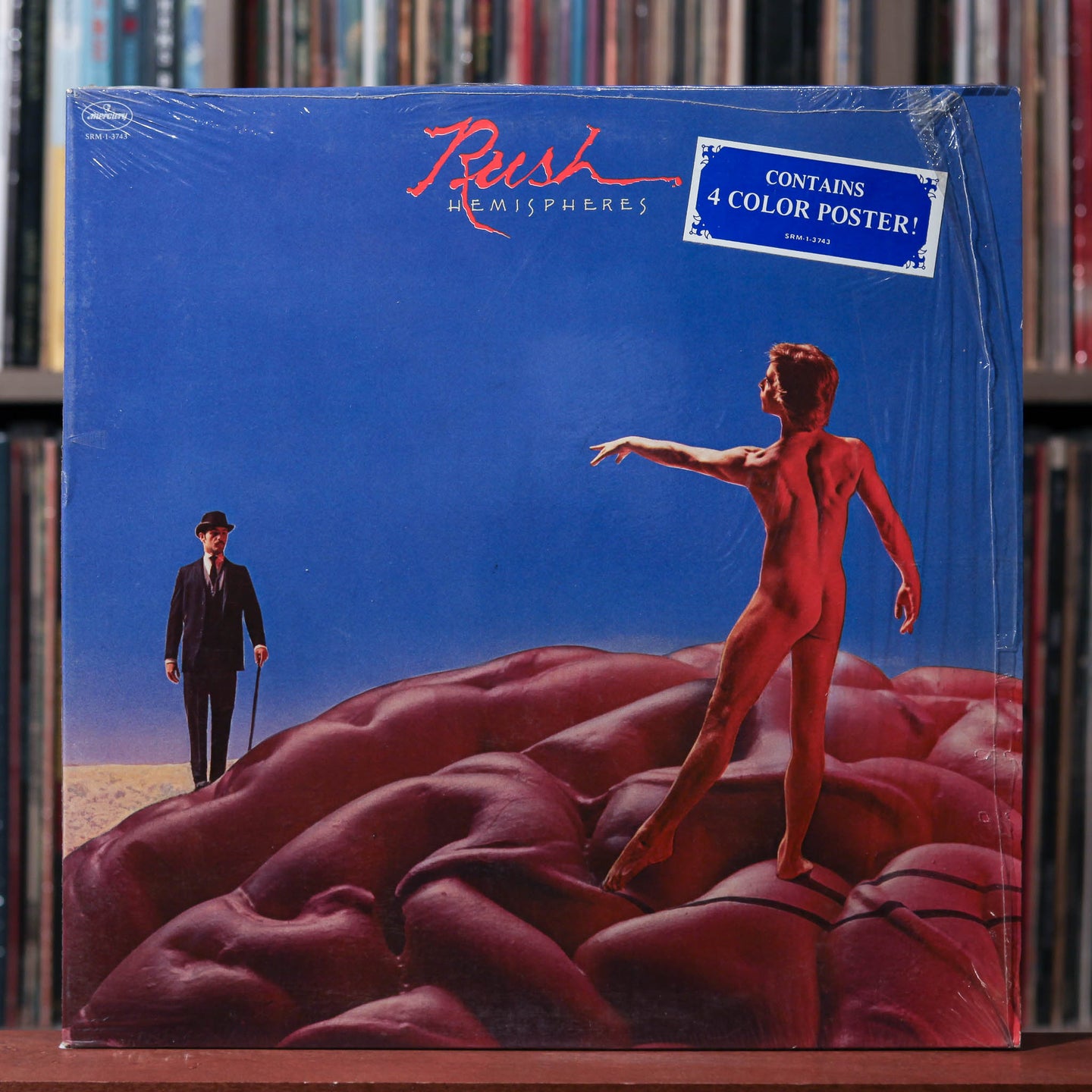 Rush - Hemispheres - IN SHRINK W/ HYPE & POSTER 1978 Mercury, EX/VG+