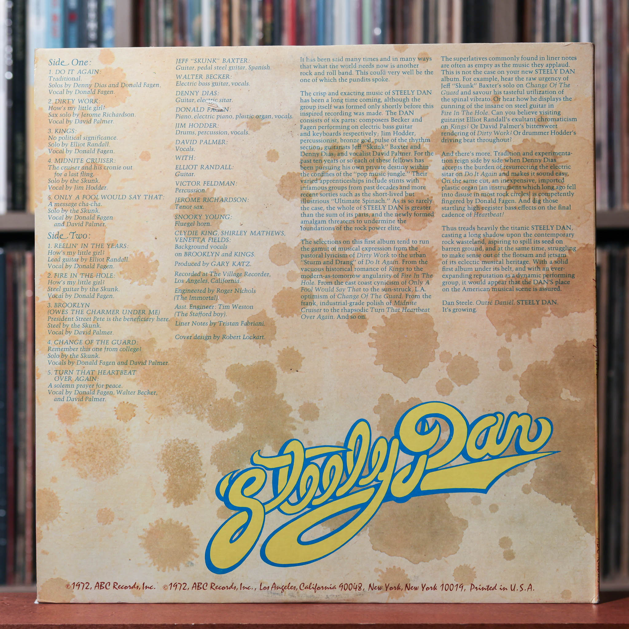 Steely Dan - Can't Buy A Thrill - 1974 ABC Records, VG+/VG+ Steely Dan - Can't Buy A Thrill - 1974 ABC Records, VG+/VG+