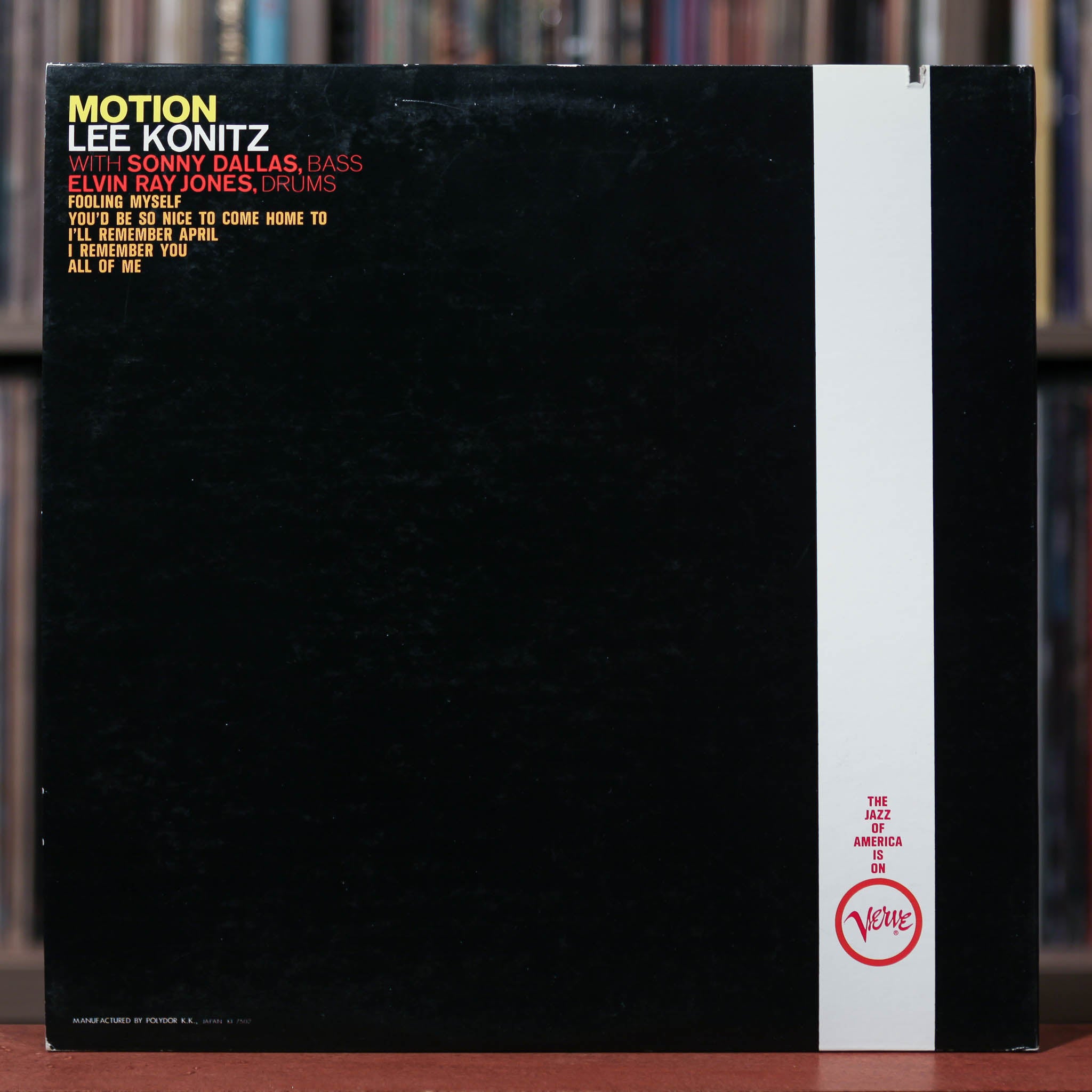 Lee Konitz - Motion - Japanese Import - 1981 Verve, EX/EX