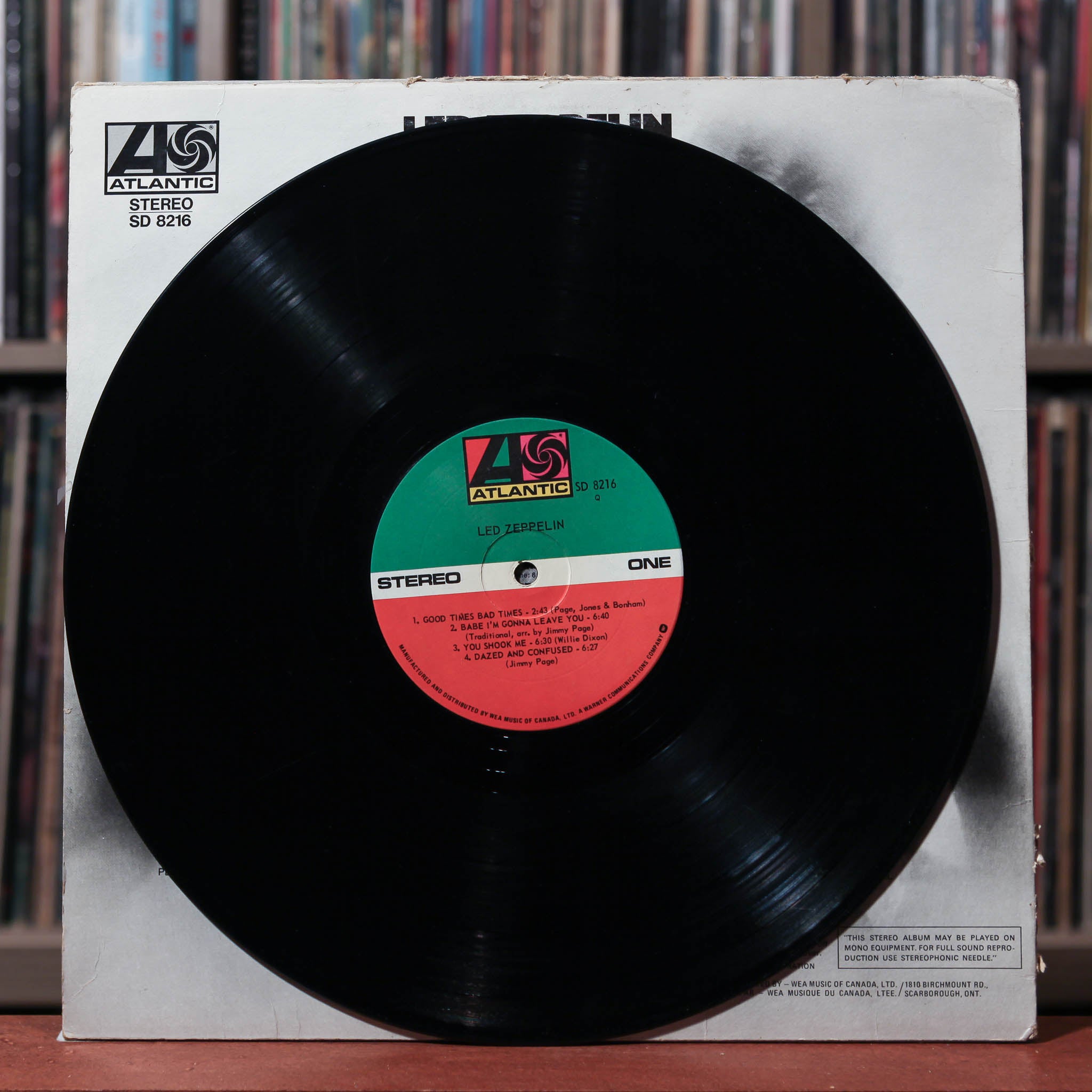 Led Zeppelin - Self Titled - Canada Import - 1977 Atlantic, VG/VG