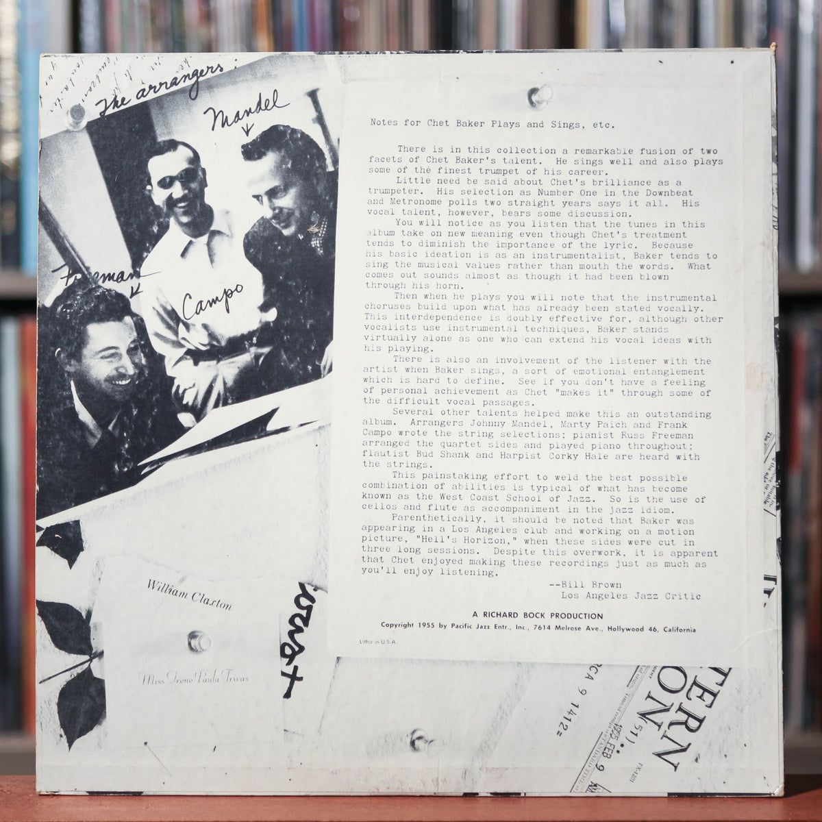 Chet Baker - Sings And Plays With Bud Shank, Russ Freeman And Strings