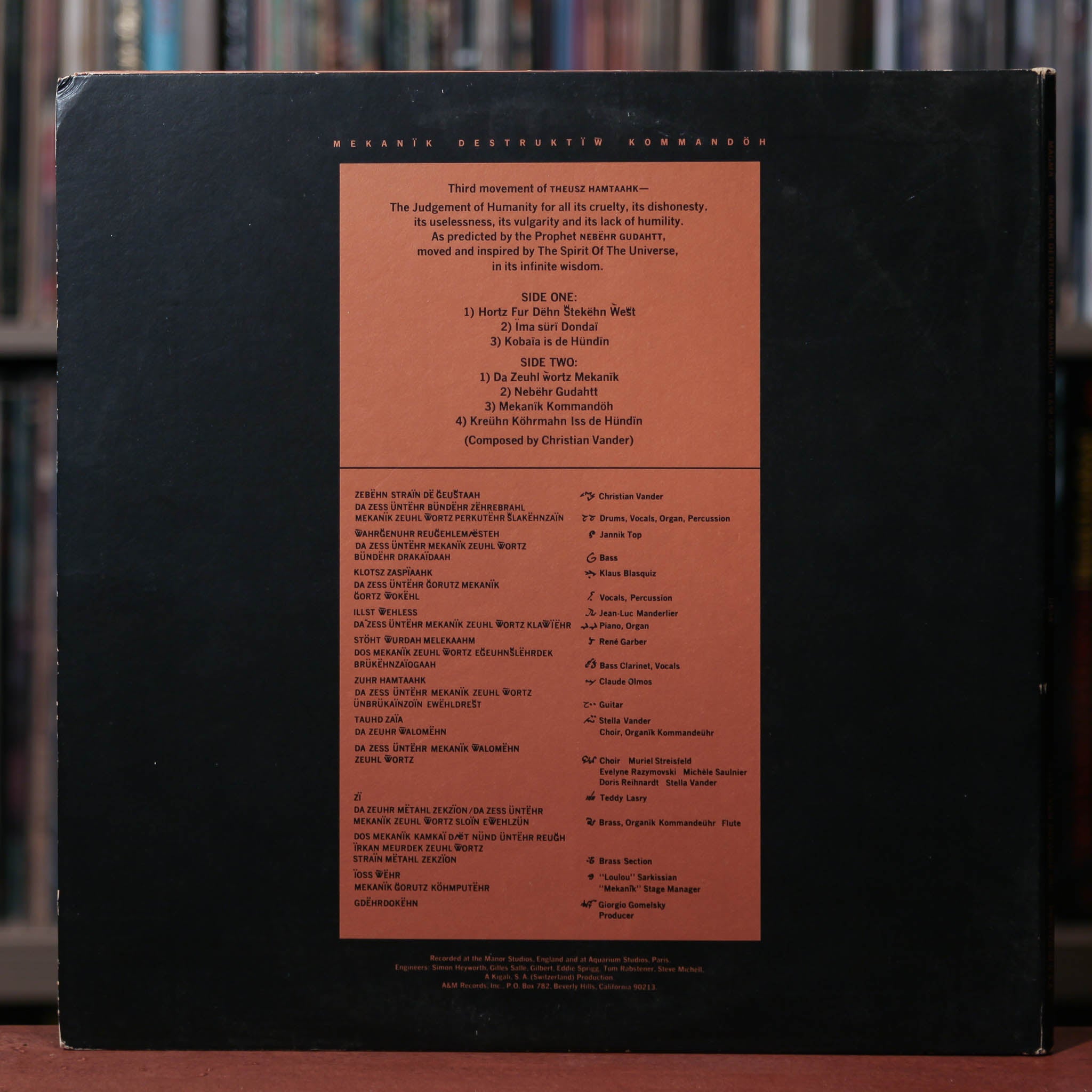 Magma - Mekanïk Destruktïw Kommandöh - 1973 A&M, VG+/EX