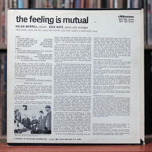 Helen Merrill - Dick Katz - The Feeling is Mutual - 1967 Milestone - VG+/VG+
