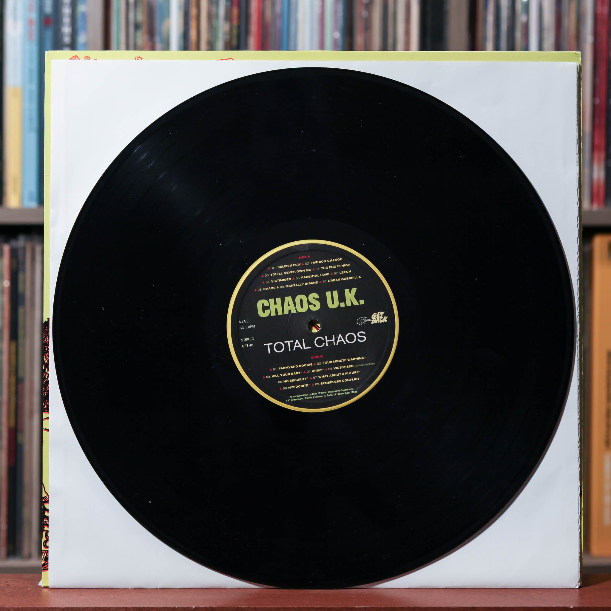 Chaos UK - Total Chaos (The Singles) - ITALY 1999 Get Back, VG+/VG+