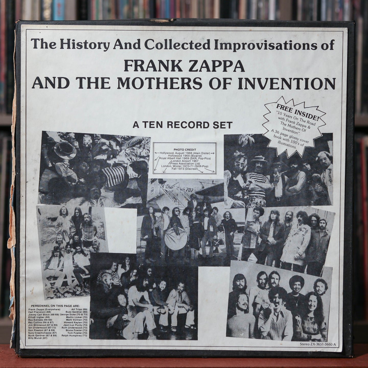Frank Zappa - The History And Collected Improvisations Of Frank Zappa And The Mothers Of Invention - 10LP - 1970's, VG/VG+