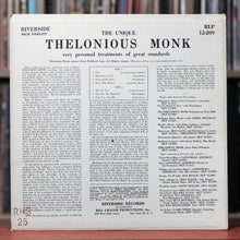 Load image into Gallery viewer, Thelonious Monk - The Unique - 1959 Riverside - VG/VG

