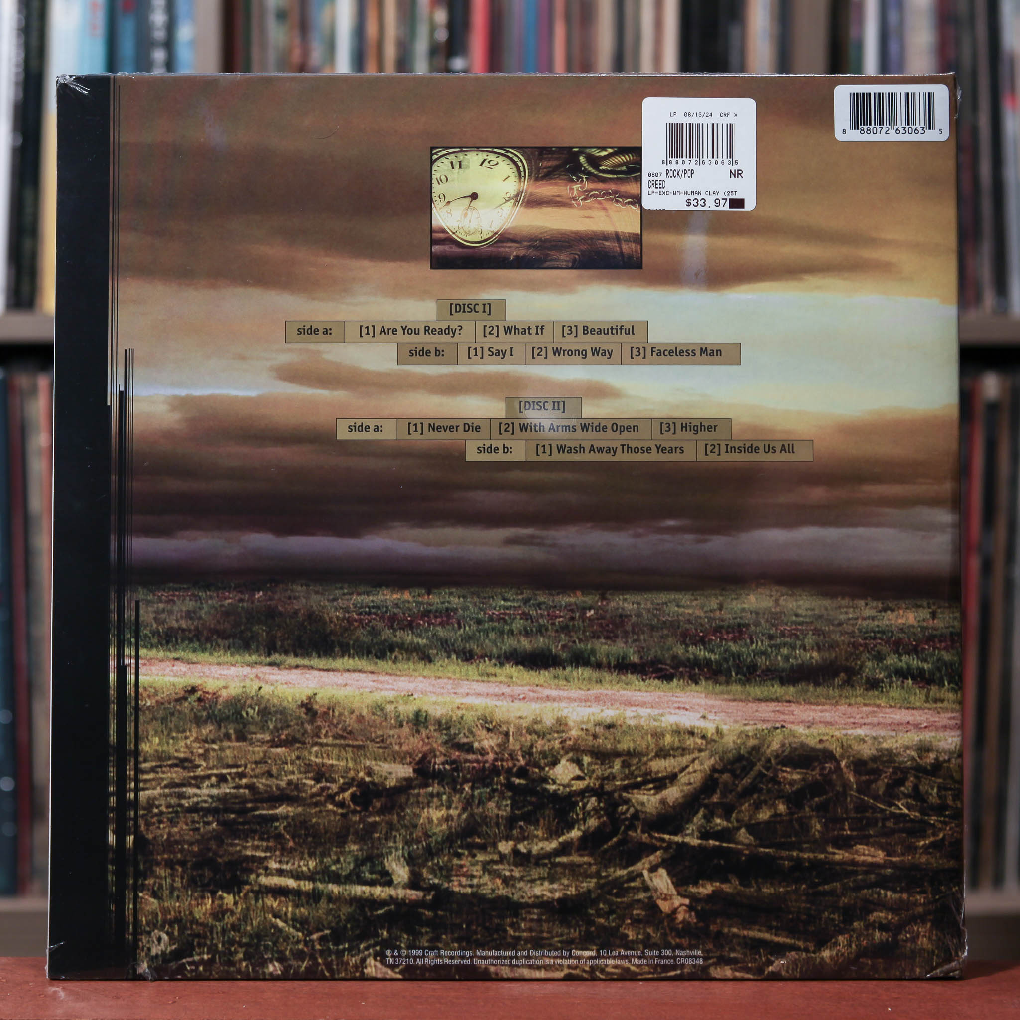 Creed - Human Clay - Orange Smoke Vinyl - 2024 Craft Recordings, SEALE