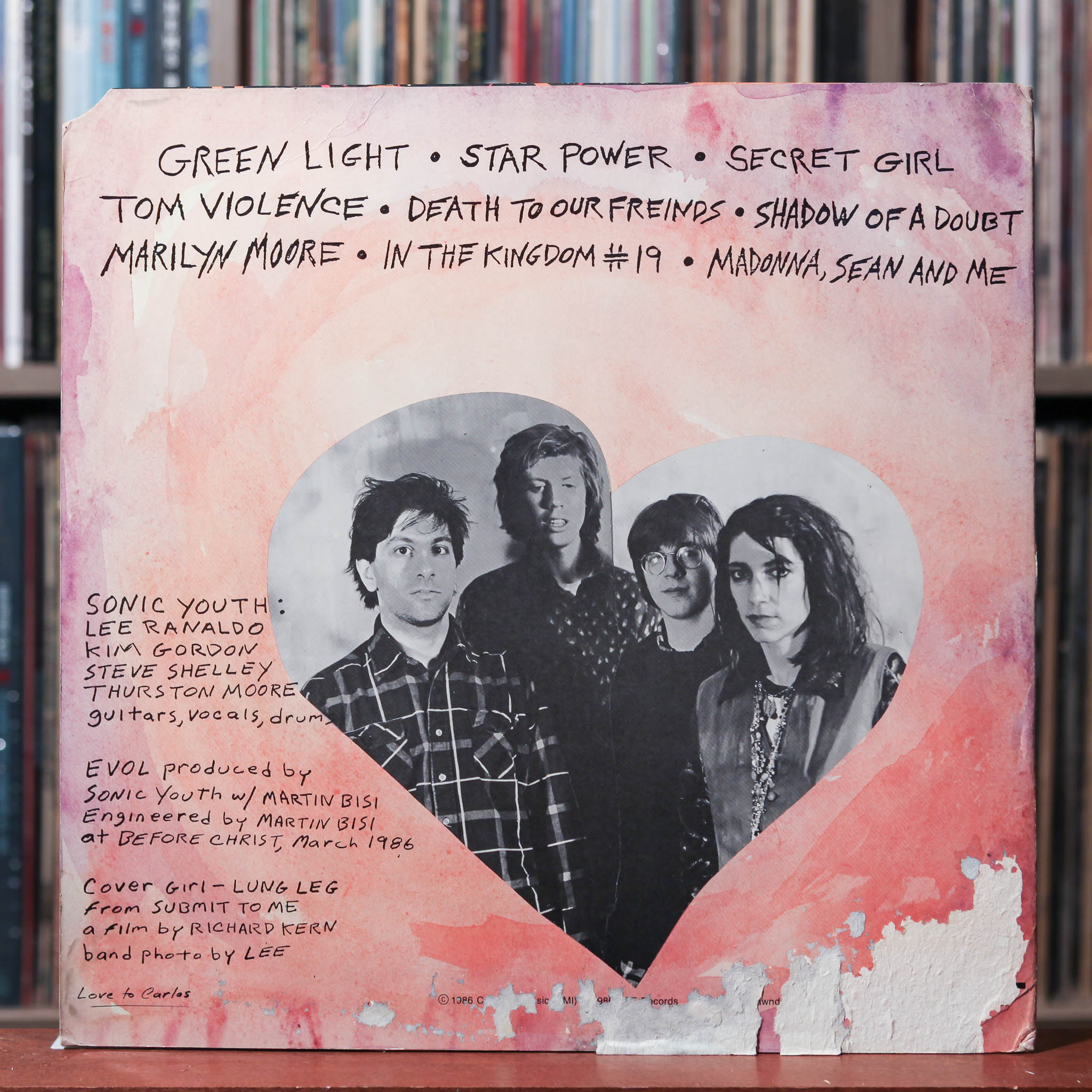 Sonic Youth - Evol - OG W/ LYRIC INSERT 1986 SST Records