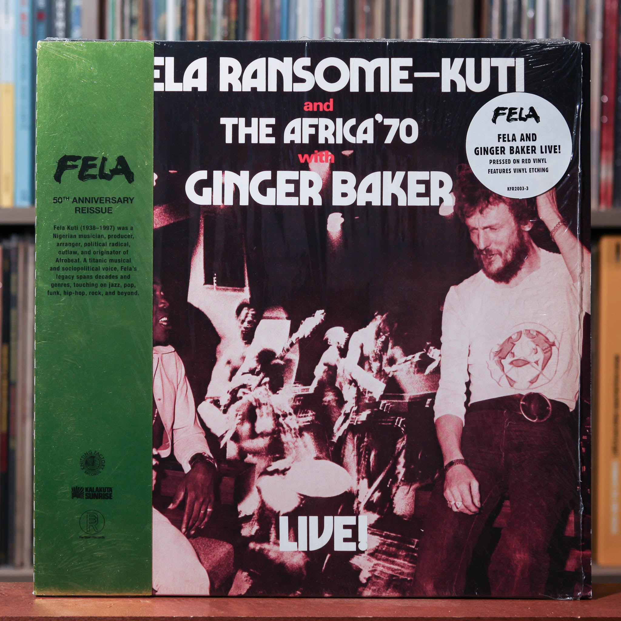 Fela Kuti - Live! - IN SHRINK W/ HYPE on RED VINYL 2022