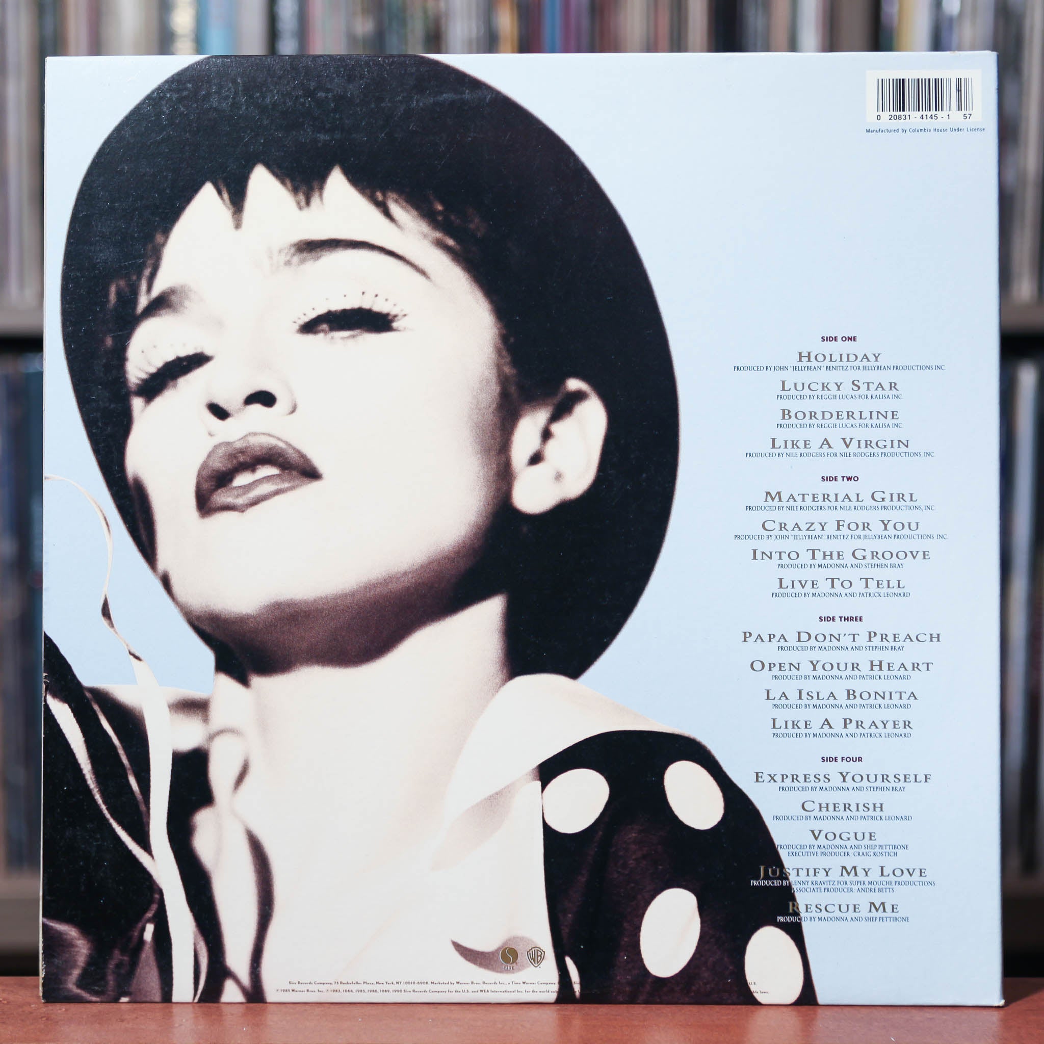 Madonna - The Immaculate Collection - 2LP - 1990 Sire, VG+/NM