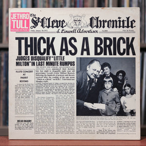 Jethro Tull - Thick As A Brick - 1972 Chrysalis, VG+/VG