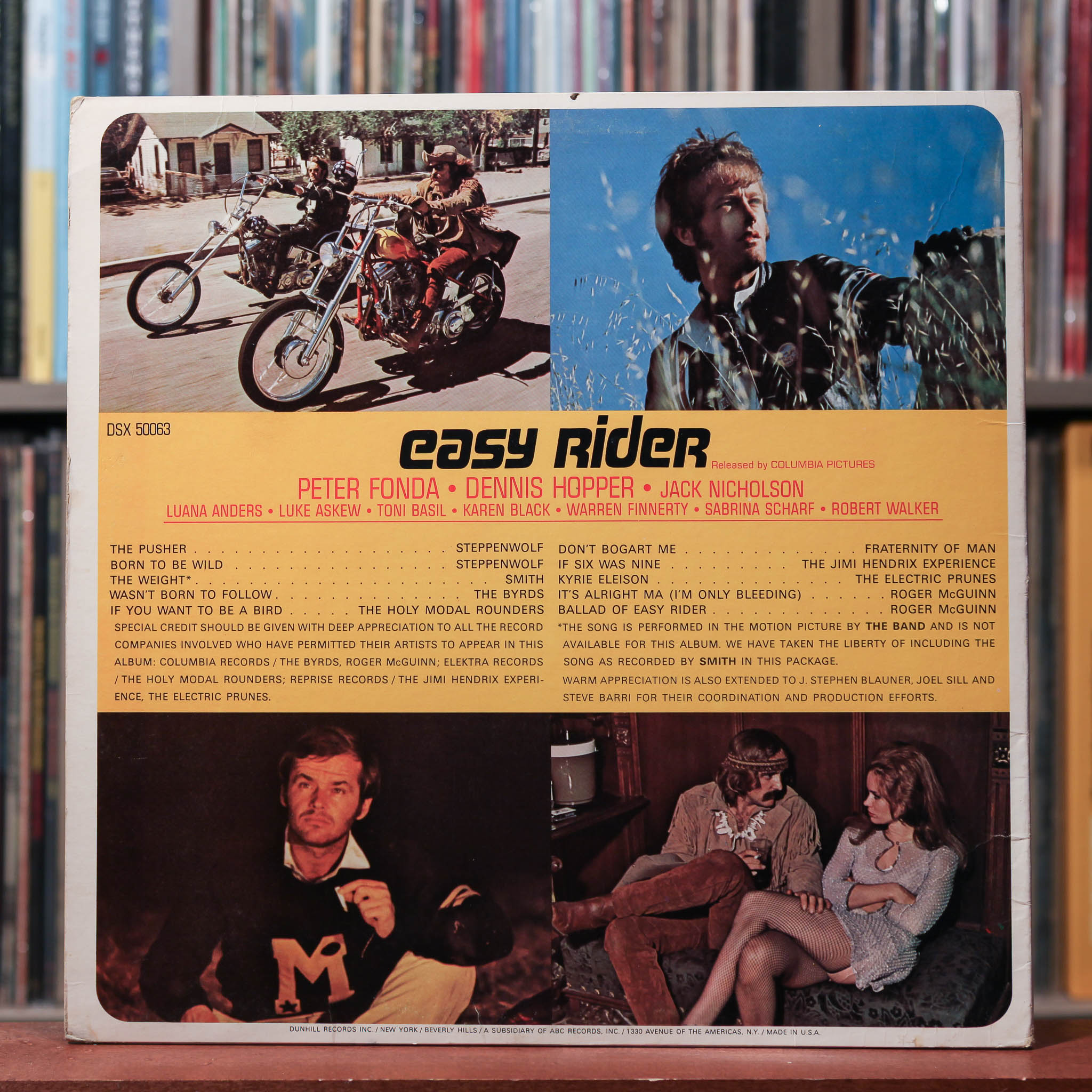Easy Rider (Music From The Soundtrack) - 1969 Dunhill, VG/VG