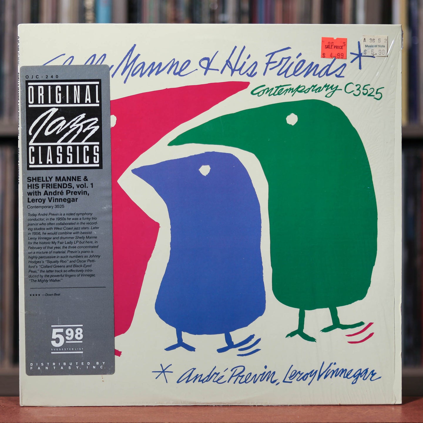 Shelly Manne & His Friends - Shelly Manne & His Friends Vol. 1 - 1986 Contemporary, EX/EX w/Shrink