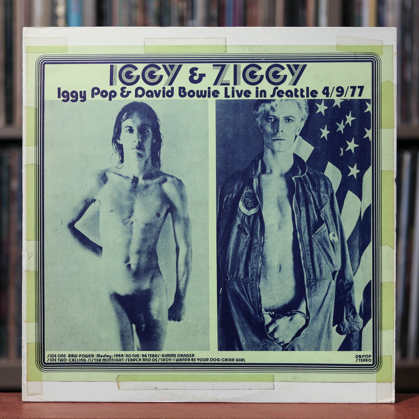 Iggy Pop & David Bowie - Iggy Pop & David Bowie Live In Seattle 4/9/77 - 1977 Dragonfly,VG/EX