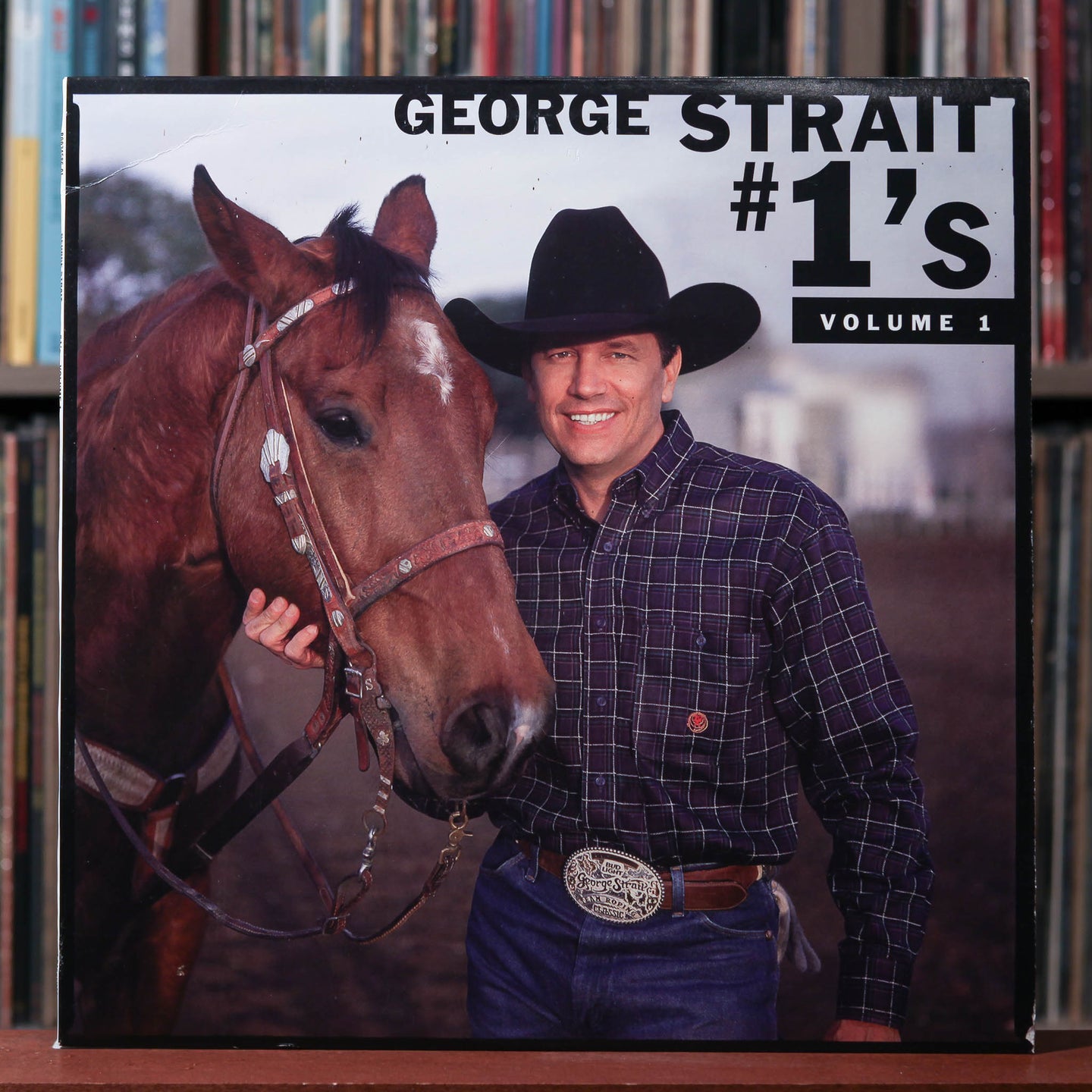 George Strait -  #1's Volume 1 - BLUE vinyl 2022 MCA Nashville, VG+/NM