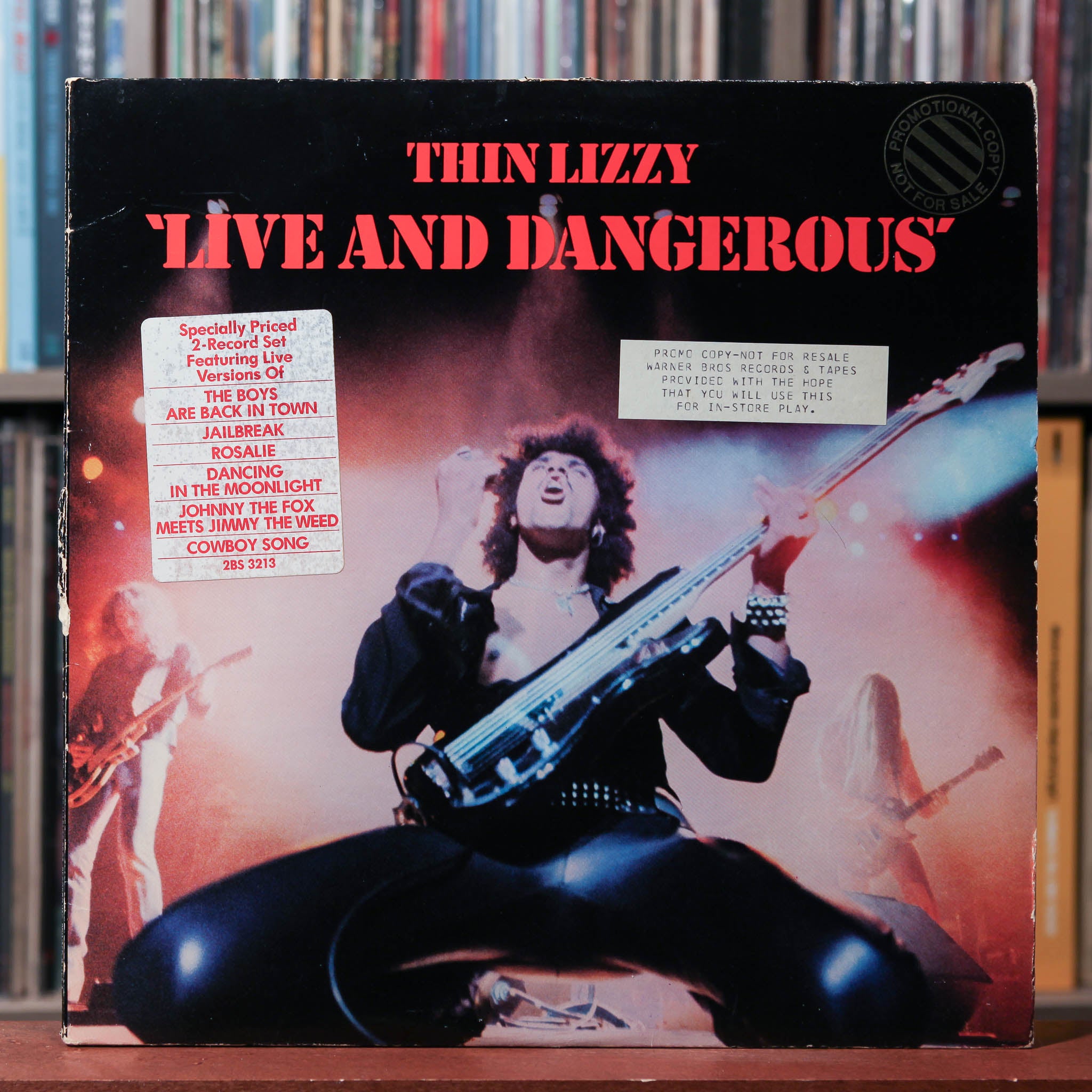 Thin Lizzy - Live And Dangerous - PROMO 2LP 1978 Warner Bros. Records,