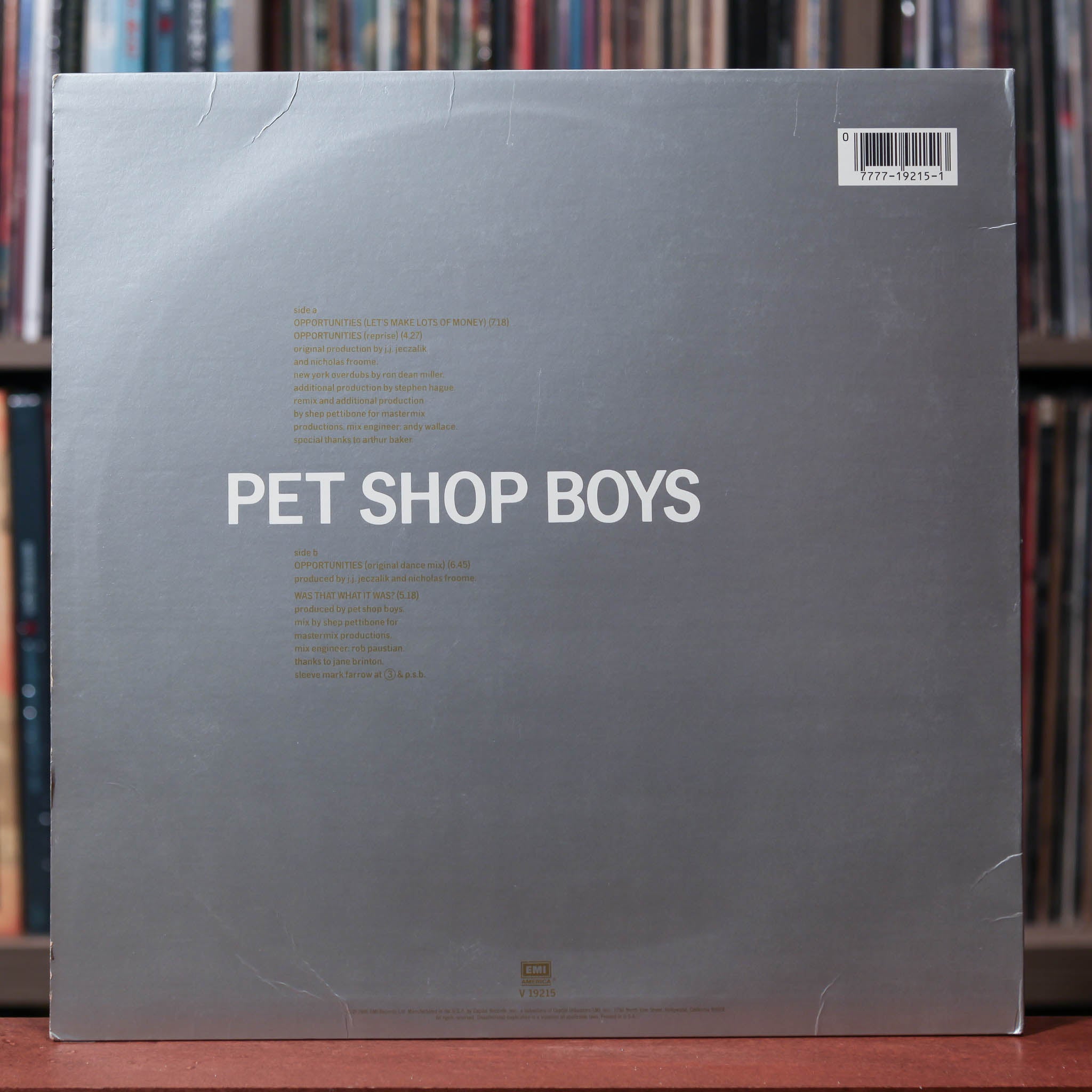 Pet Shop Boys - Opportunities (Let's Make Lots Of Money) - 1986 EMI Am